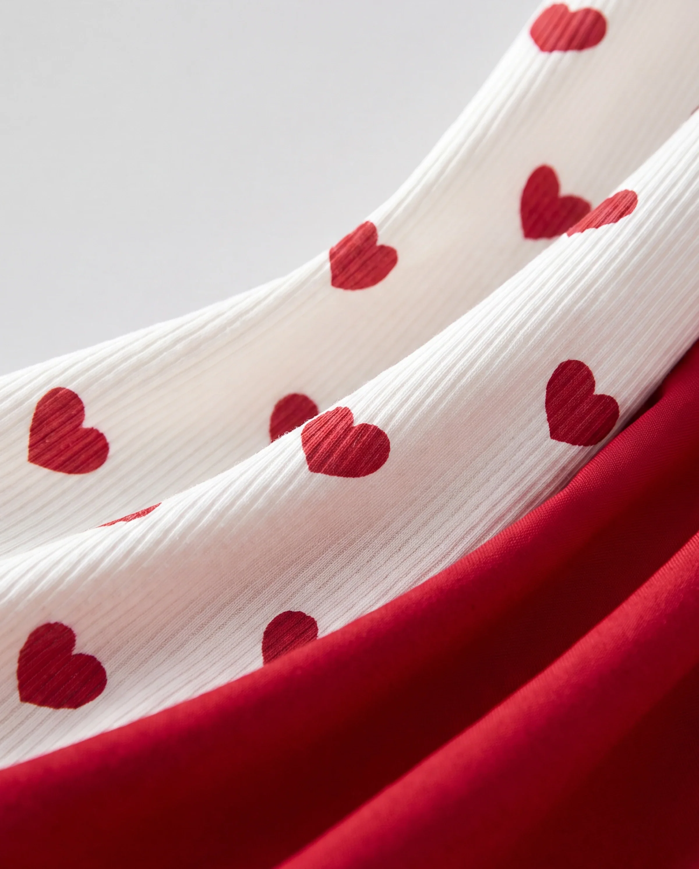 2pcs Baby Girl Heart-shaped and Bow Dress Set Red - Image 5
