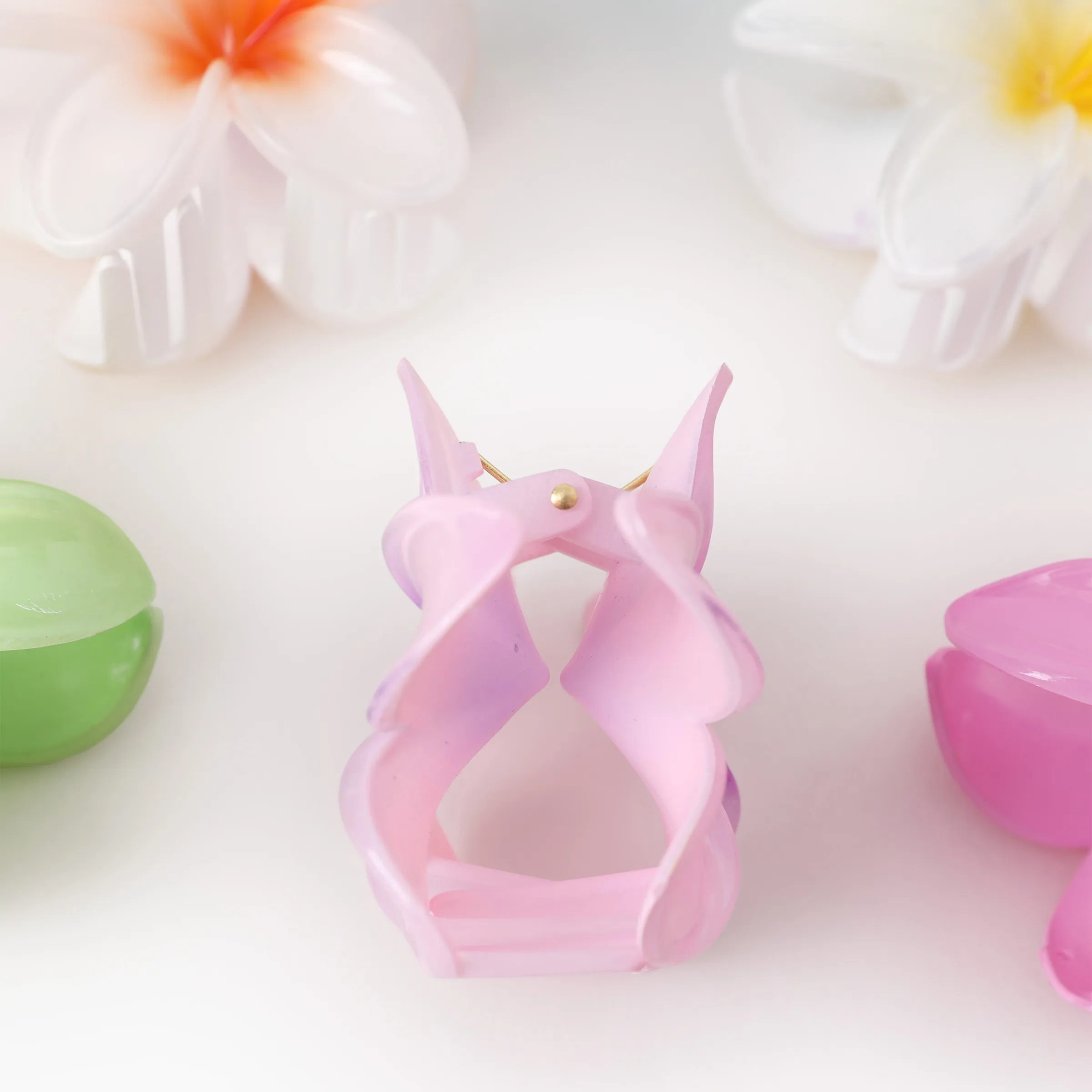 6-Pack Colorful Flower Hair Claw Clips - Image 4