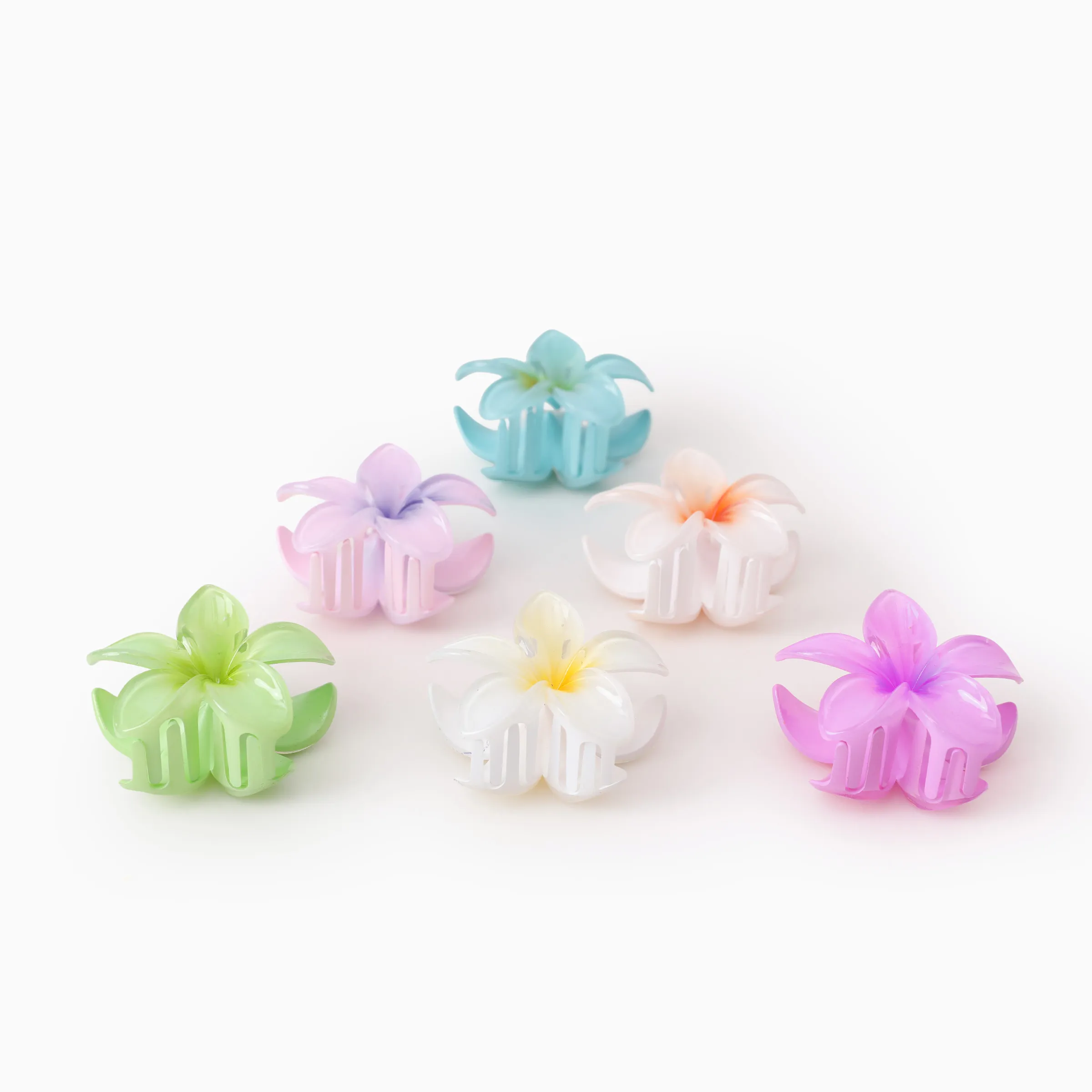 6-Pack Colorful Flower Hair Claw Clips - Image 6