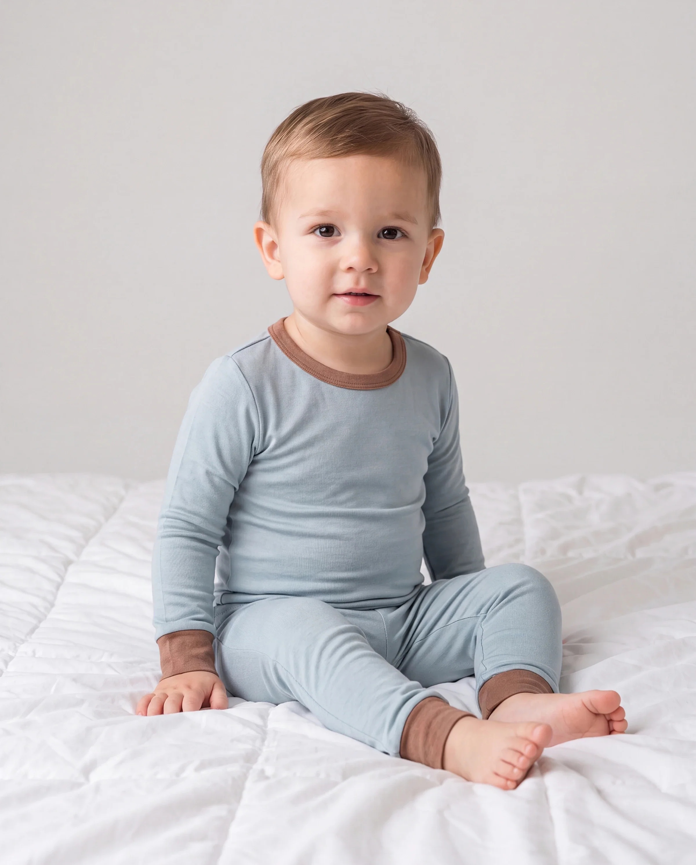 Baby 2-piece Tencel Modal Pajamas Set for Girls / Boys ( Snug-Fitting ) Green - Image 3