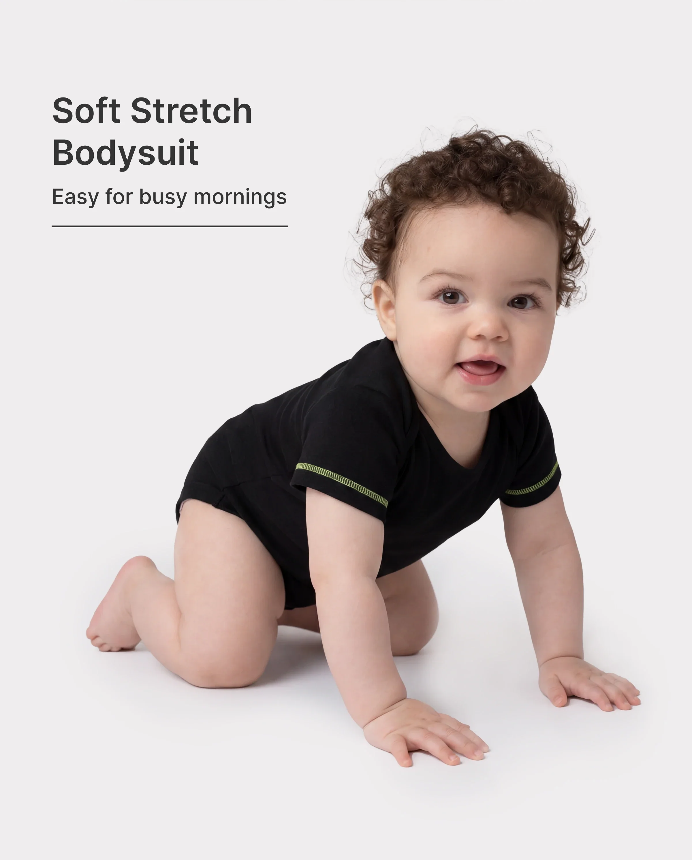 Baby Boy/Girl 3-Pack Lyocell Solid Color Romper Black