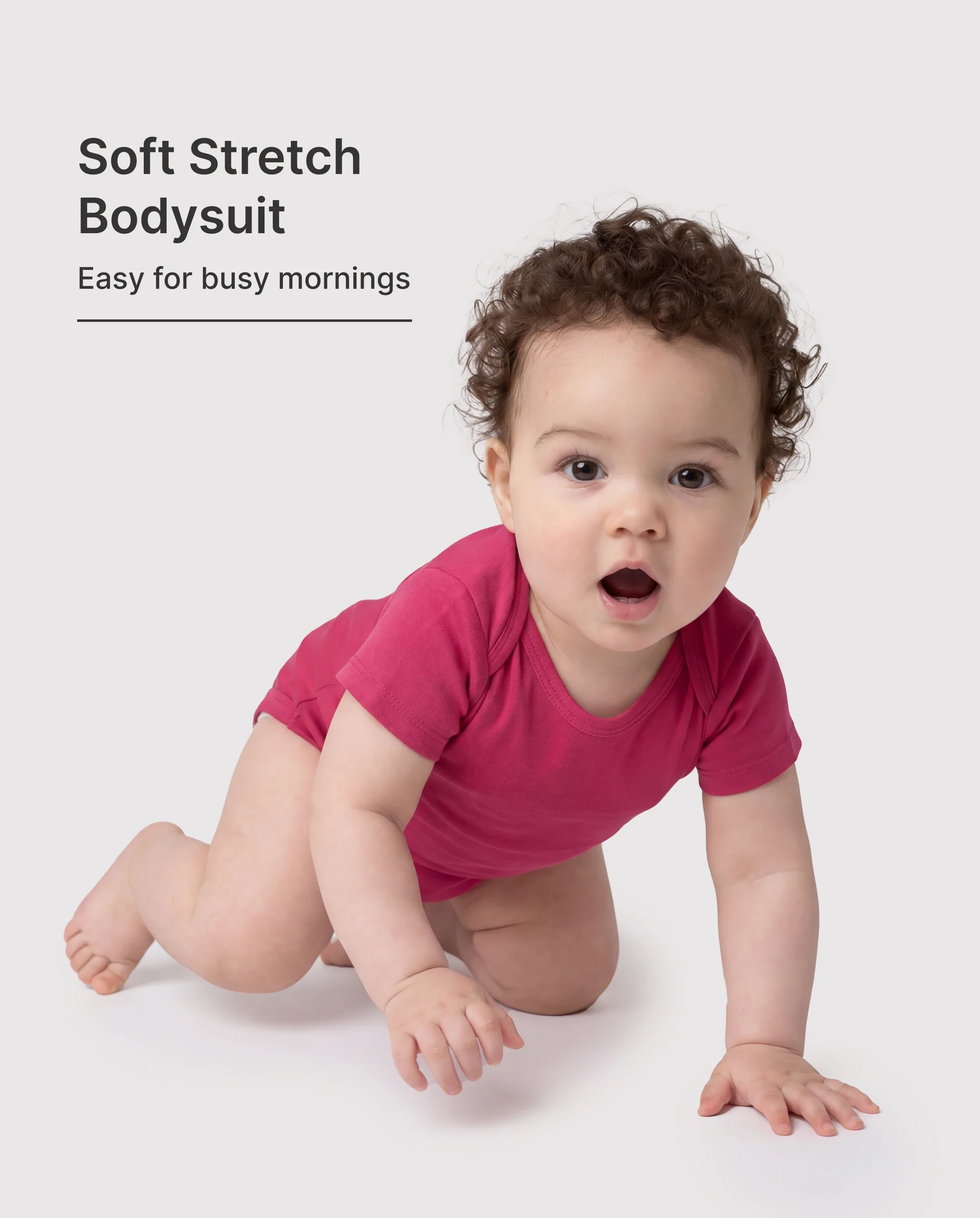 Baby Boy/Girl 3-Pack Lyocell Solid Color Romper Brick red