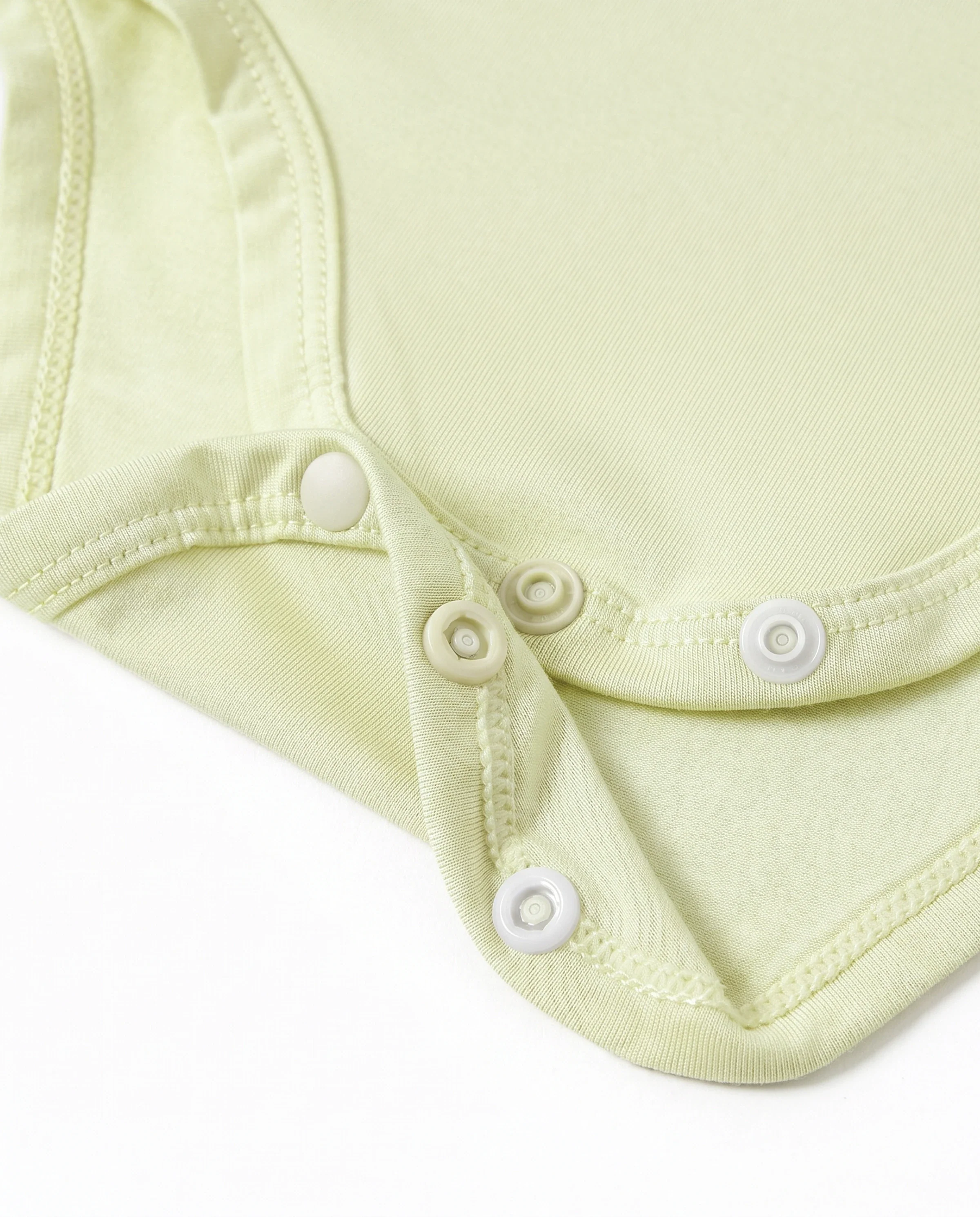 Baby Boy/Girl 4-Piece Modal Solid Color Rompers Set Light Green - Image 4
