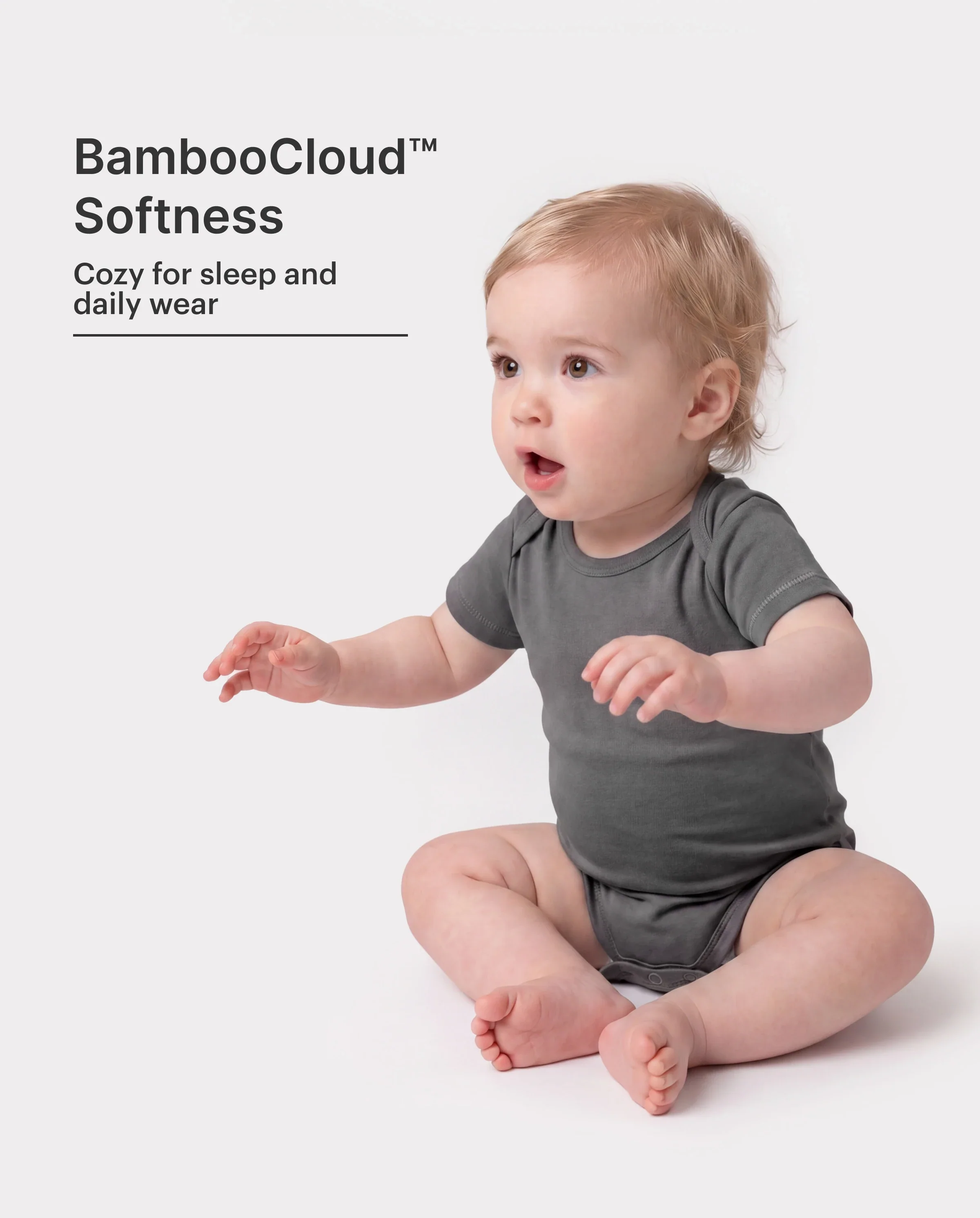 Baby Boy/Girl 4-Piece Modal Solid Color Rompers Set White