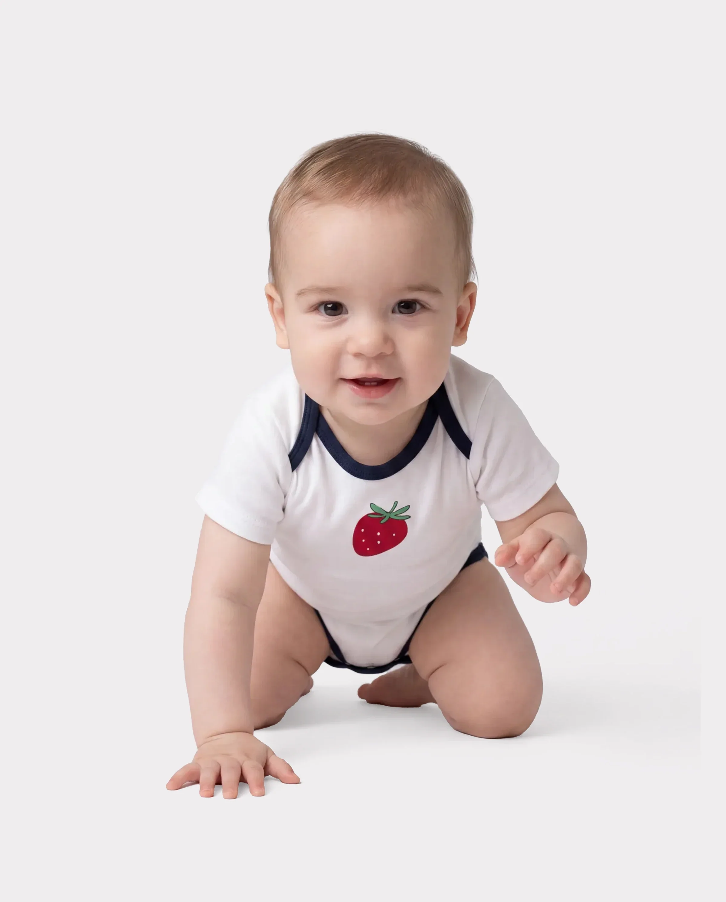 Baby Boy/Girl Playful Print 3pcs Rompers Set Pink - Image 3