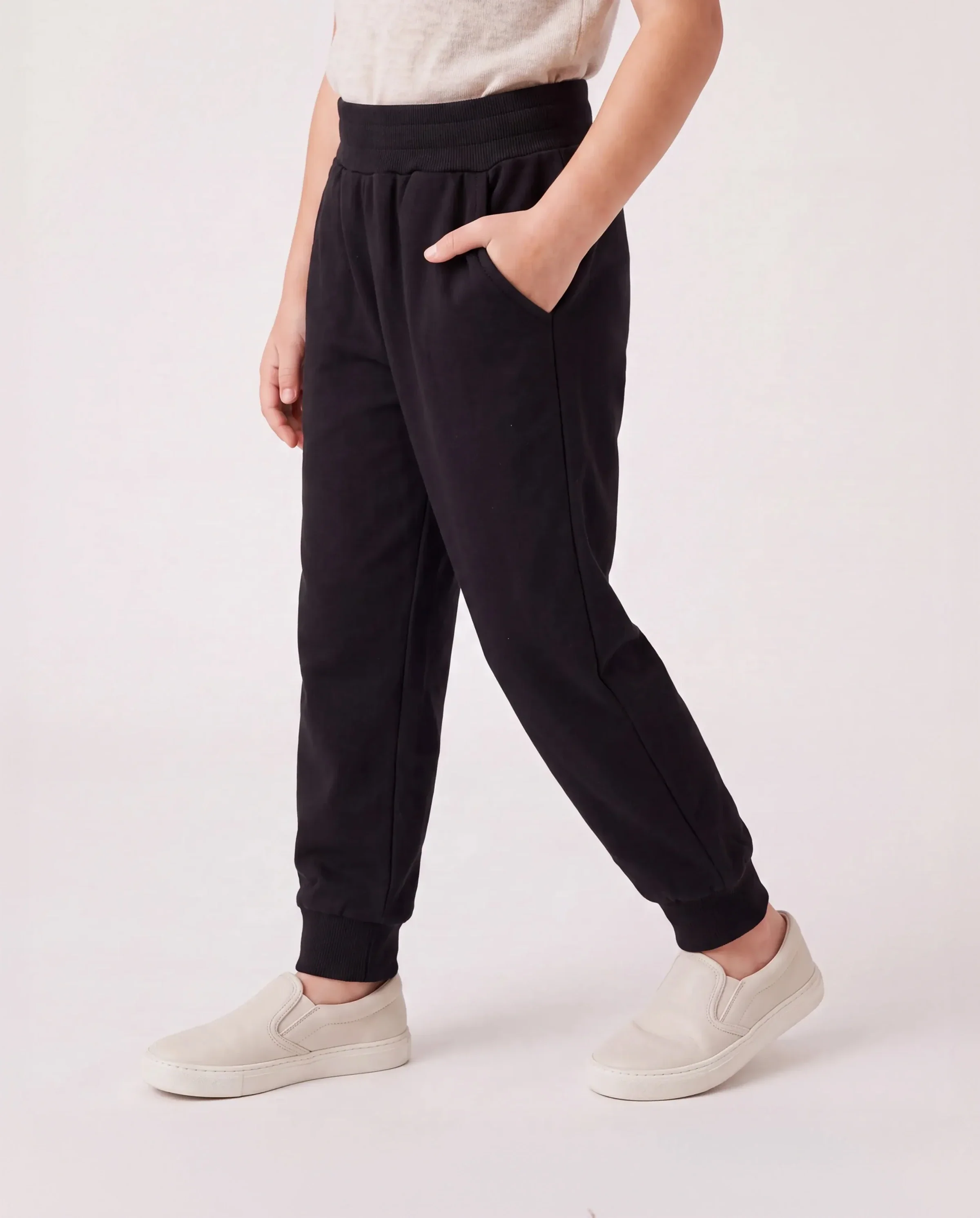 Baby / Toddler Solid Pocket Casual Pants Black - Image 3