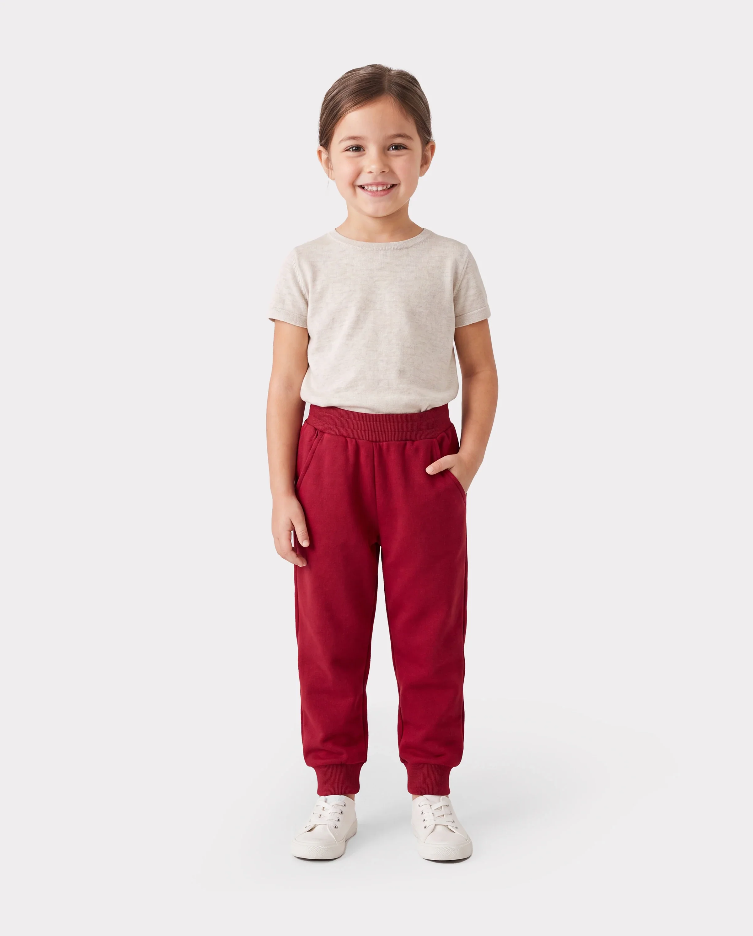 Baby / Toddler Solid Pocket Casual Pants Red