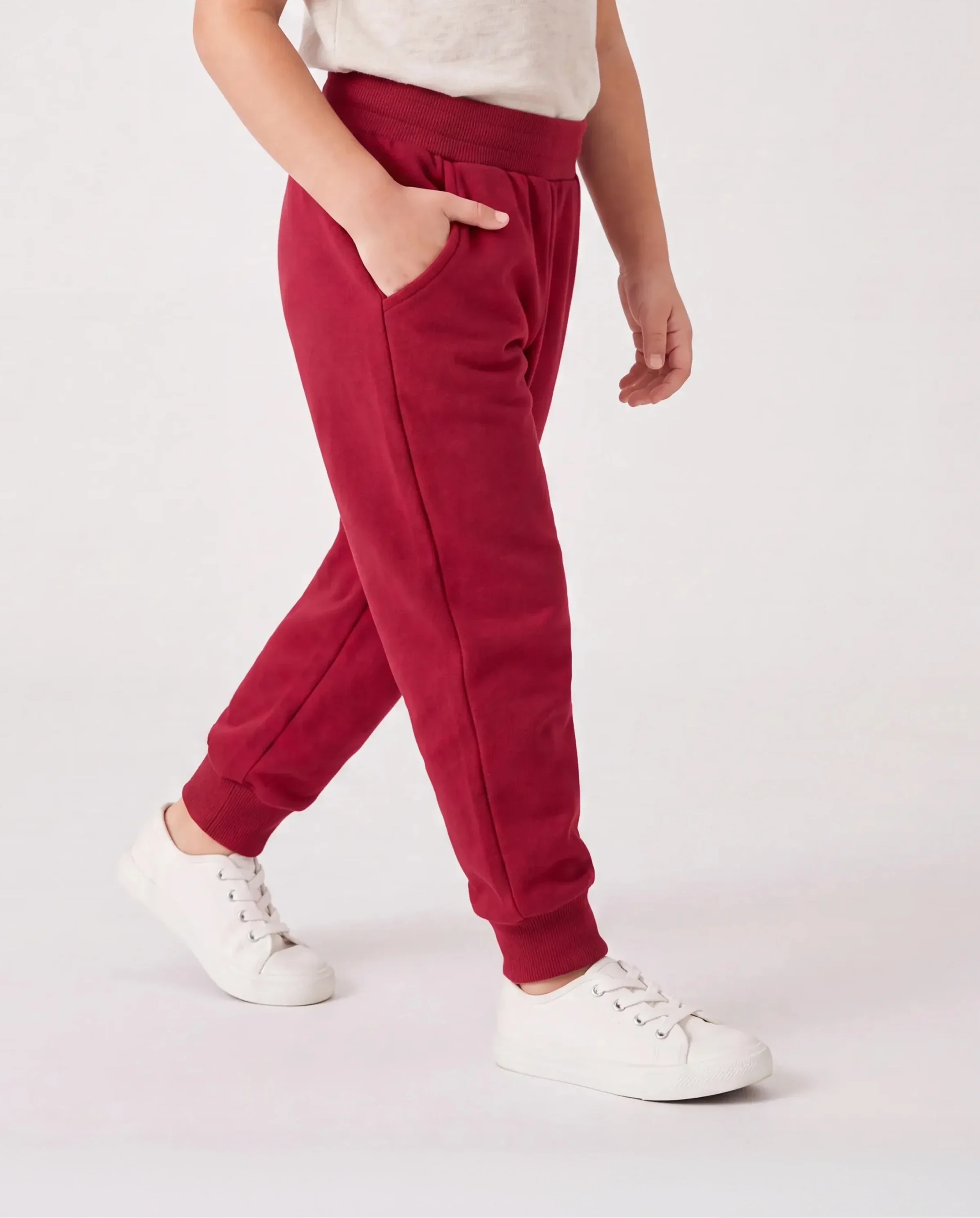 Baby / Toddler Solid Pocket Casual Pants Red - Image 3