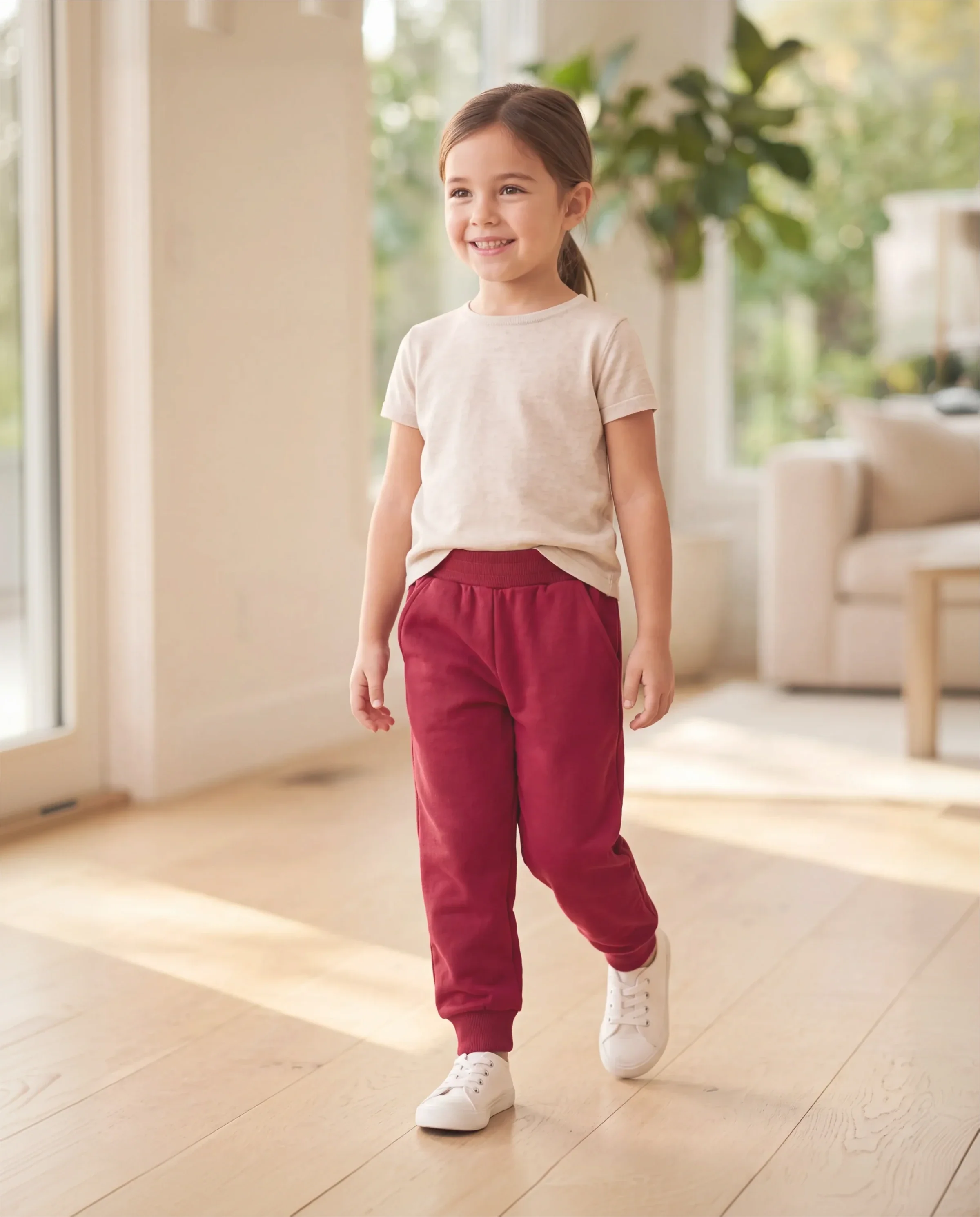 Baby / Toddler Solid Pocket Casual Pants Red - Image 6