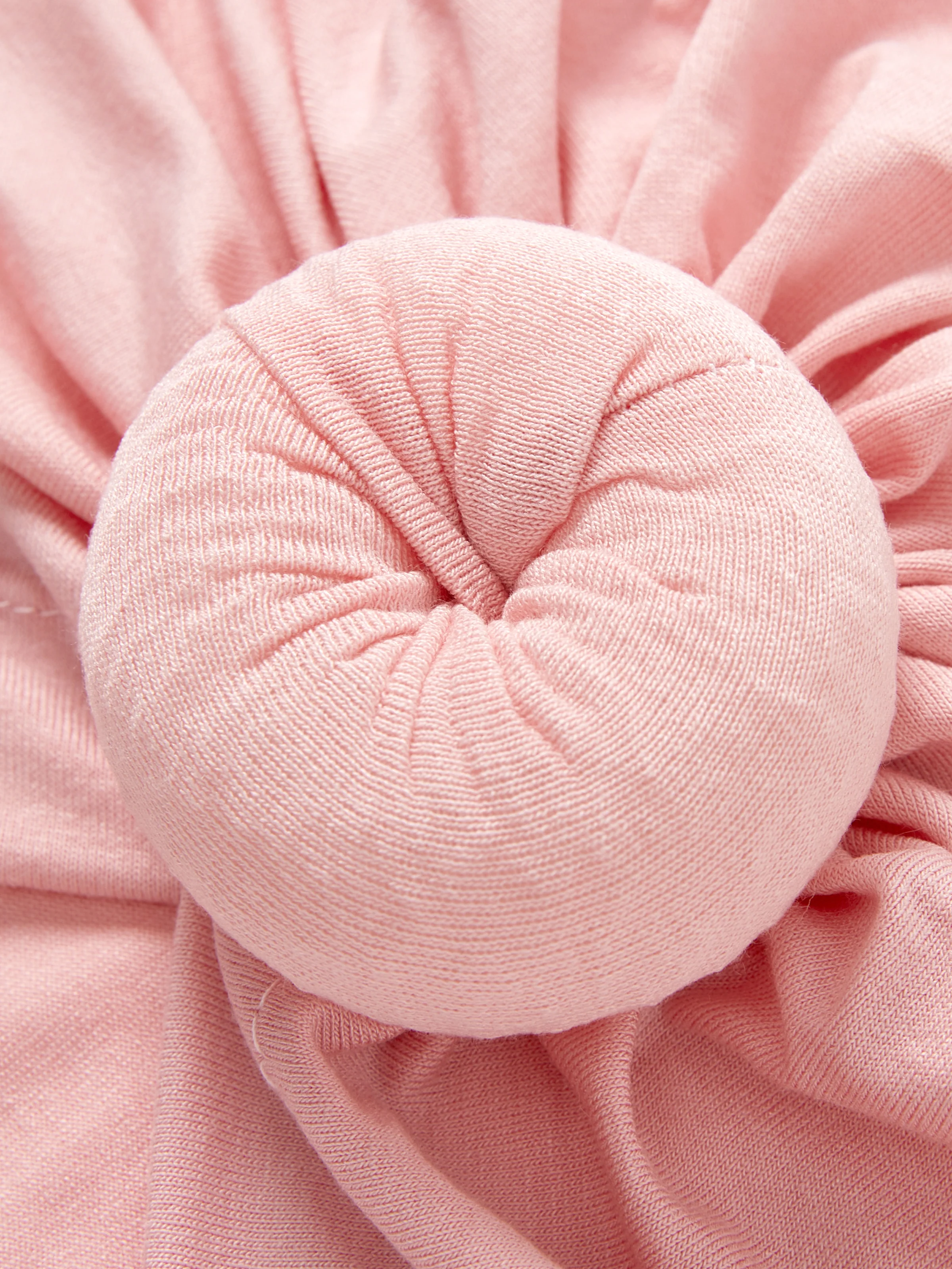 Baby / Toddler Sweet Solid Knot Newborn Hat Pink - Image 2