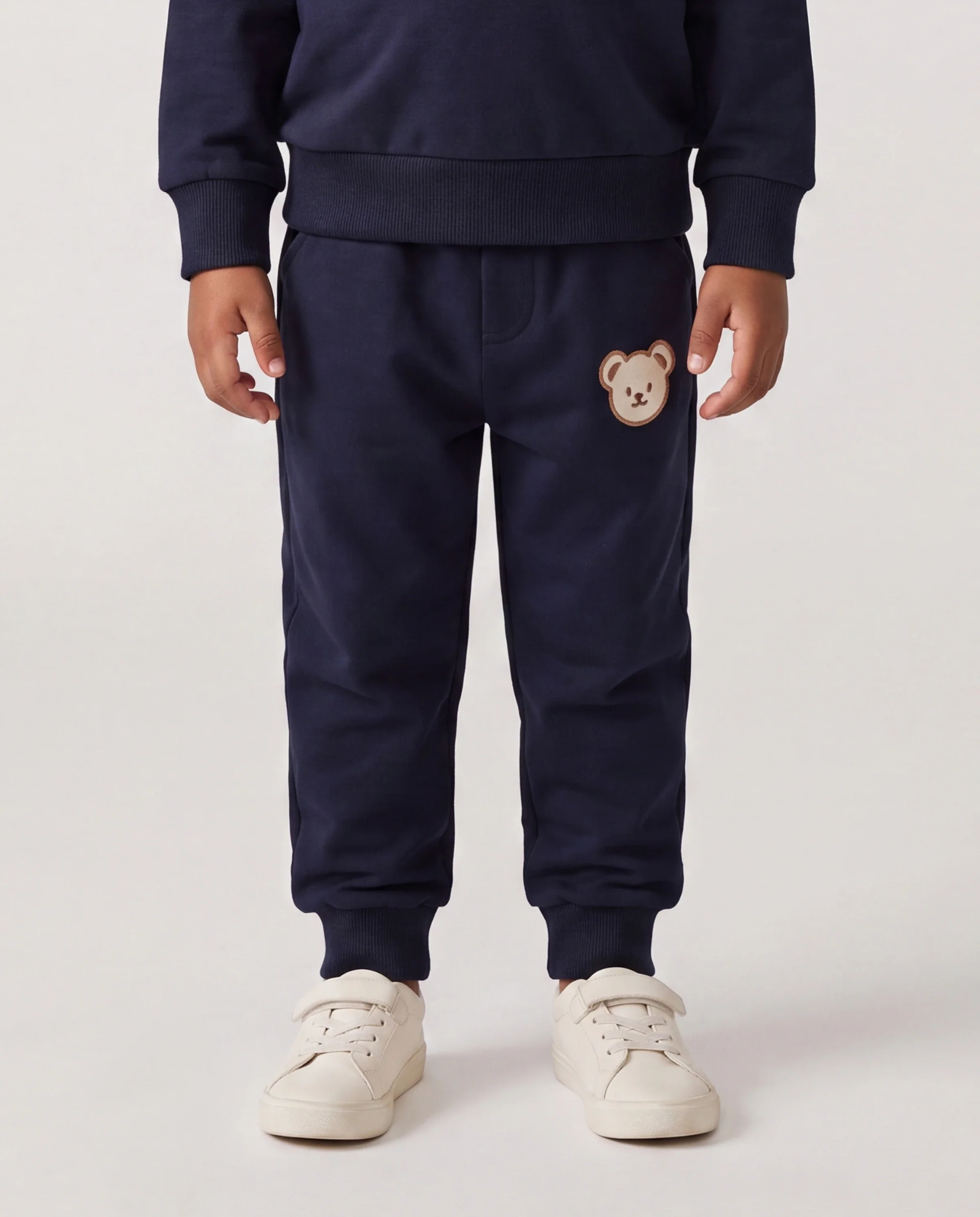 Baby/Toddler Girl/Boy Clothes 2pcs Bear Style Sweatshirt and Pants Set Dark Blue - Image 4