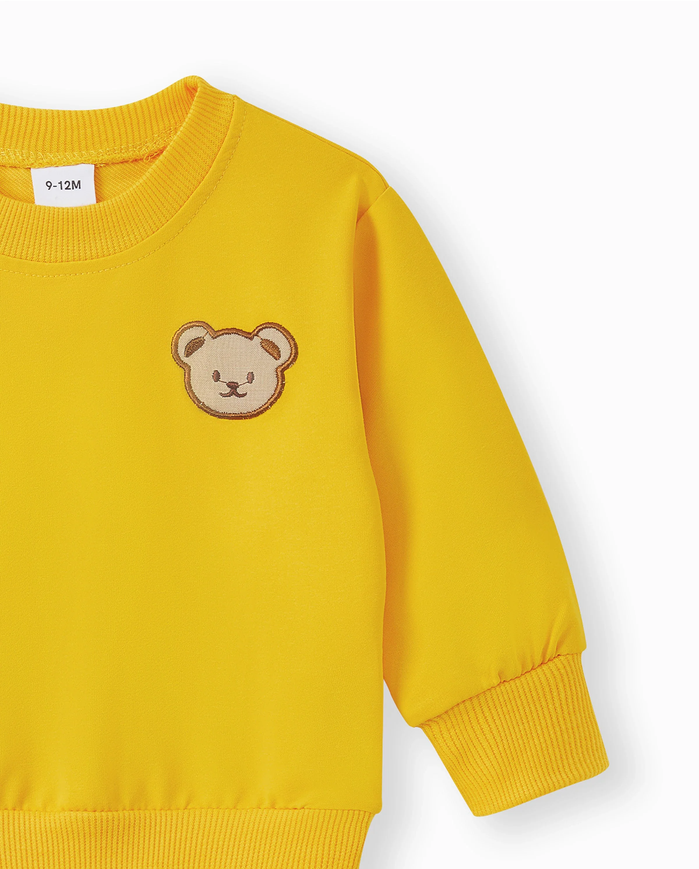 Baby/Toddler Girl/Boy Clothes 2pcs Bear Style Sweatshirt and Pants Set Yellow - Image 6