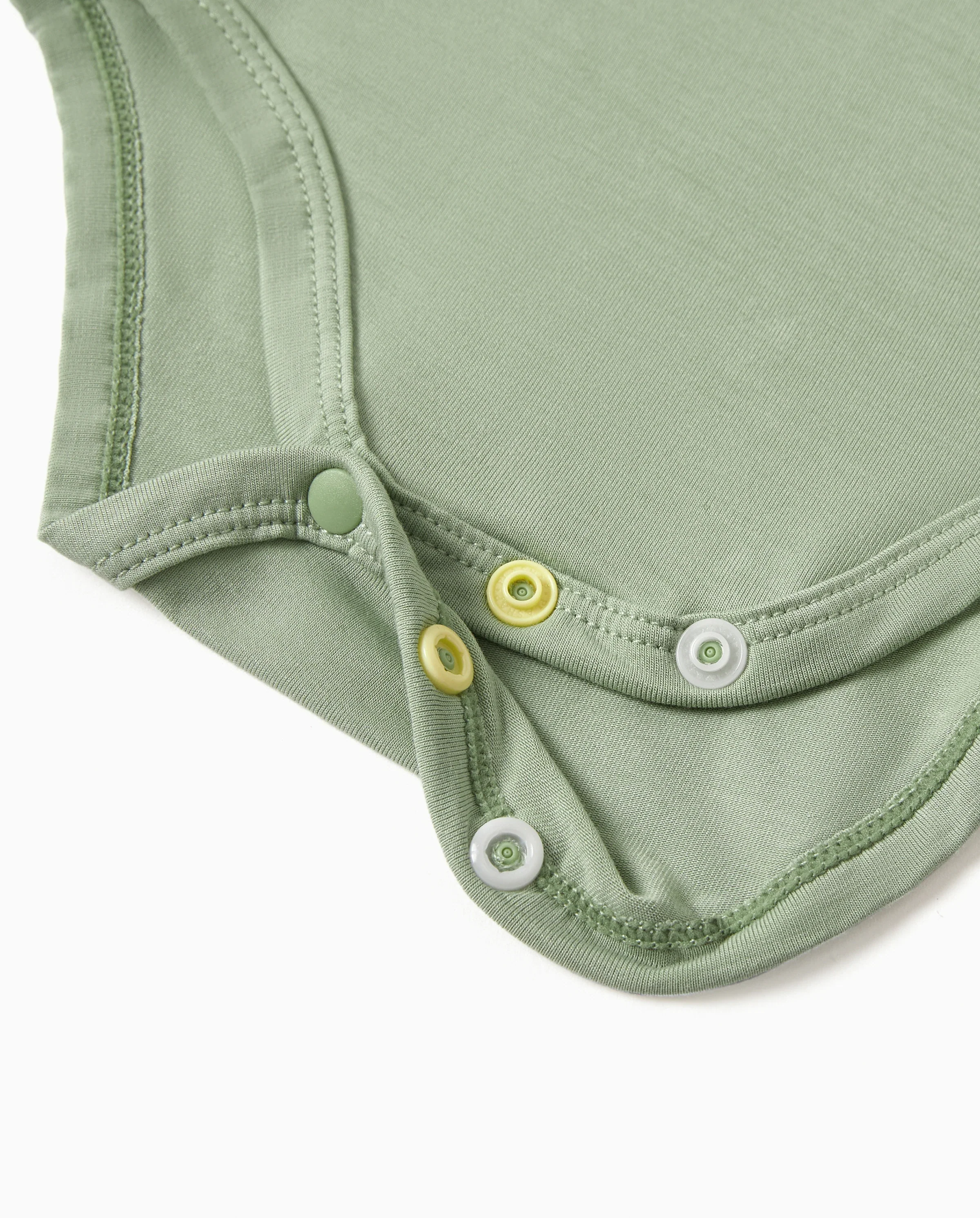 Bamboo 5-Pack Baby Boy/Girl Casual Romper Light Green - Image 4