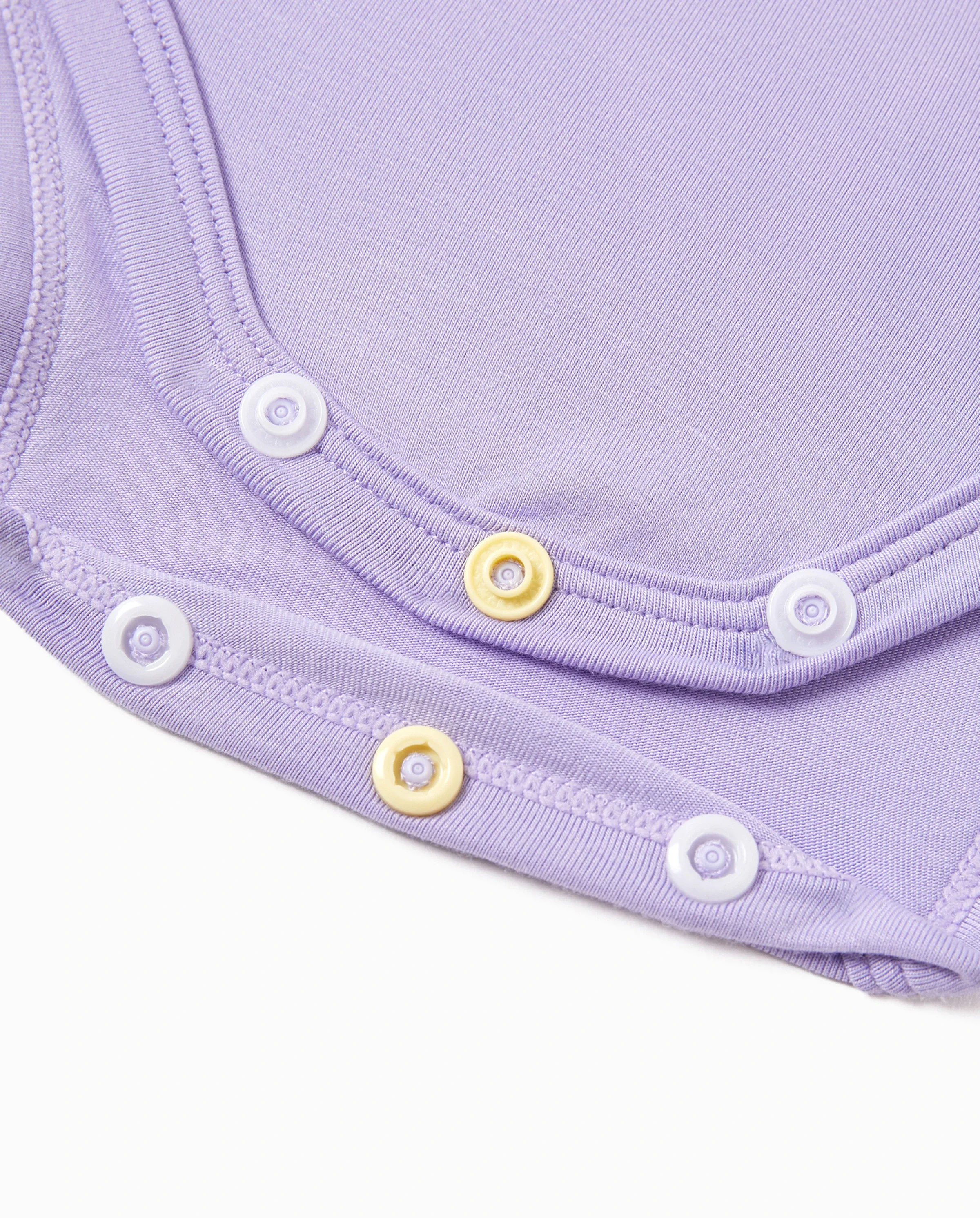 Bamboo Baby Bodysuits 2-piece Flora Long Sleeve Rompers for Baby Girls Infant Purple - Image 5