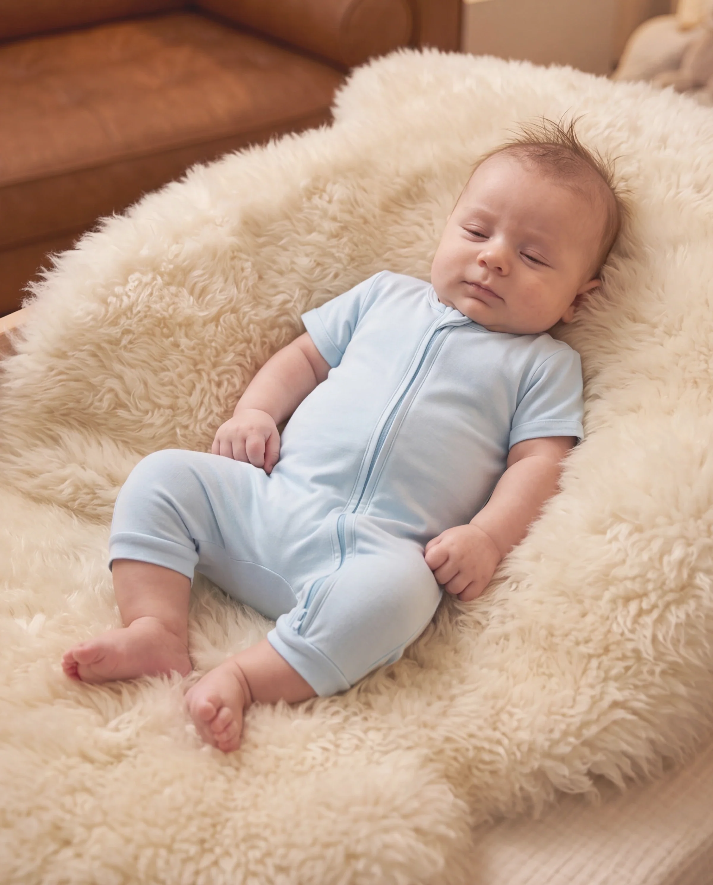 Bamboo Baby Boy / Girl 2-Way Zip Onesies Anti Slip Childlike Food Pattern Bamboo Sleepwear (Snug-Fitting)
Turquoise - Image 7