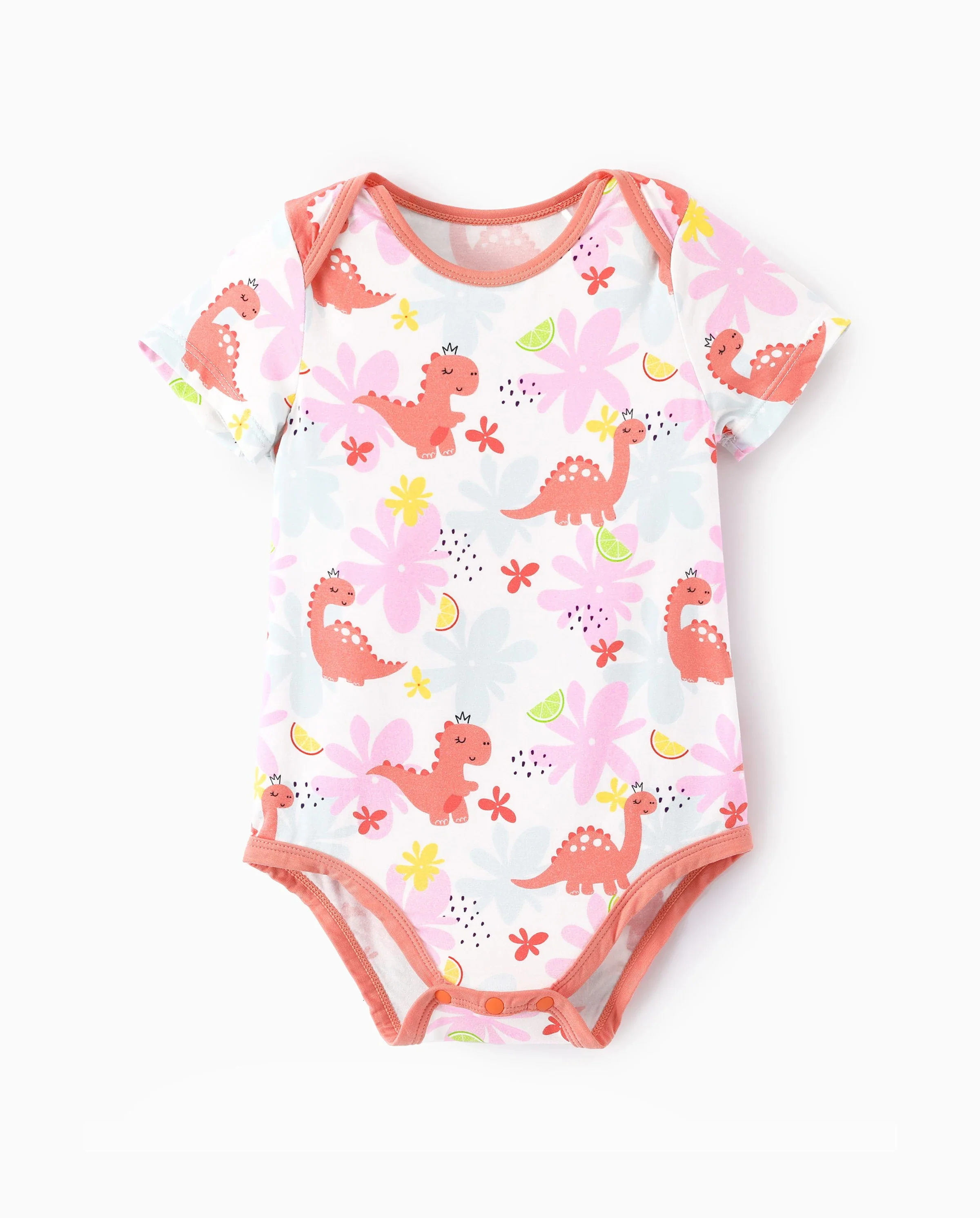 Bamboo Baby Boy/Girl 1pc Allover Print Bodysuits incarnadinepink - Image 6
