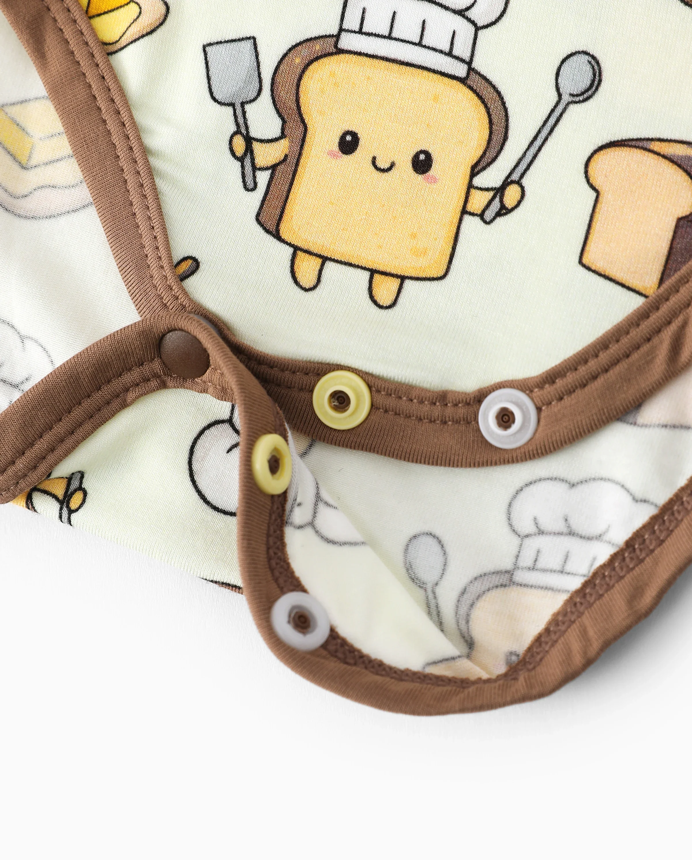 Bamboo Baby Boy/Girl 1pc Allover Print Bodysuits Khaki - Image 4