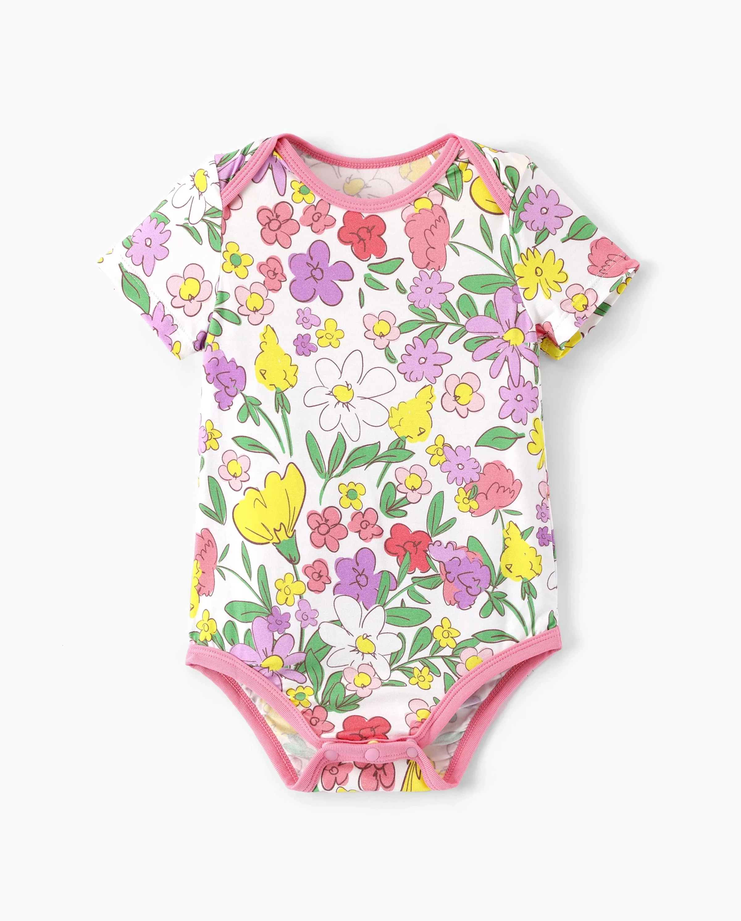 Bamboo Baby Boy/Girl 1pc Allover Print Bodysuits Multi-color - Image 6