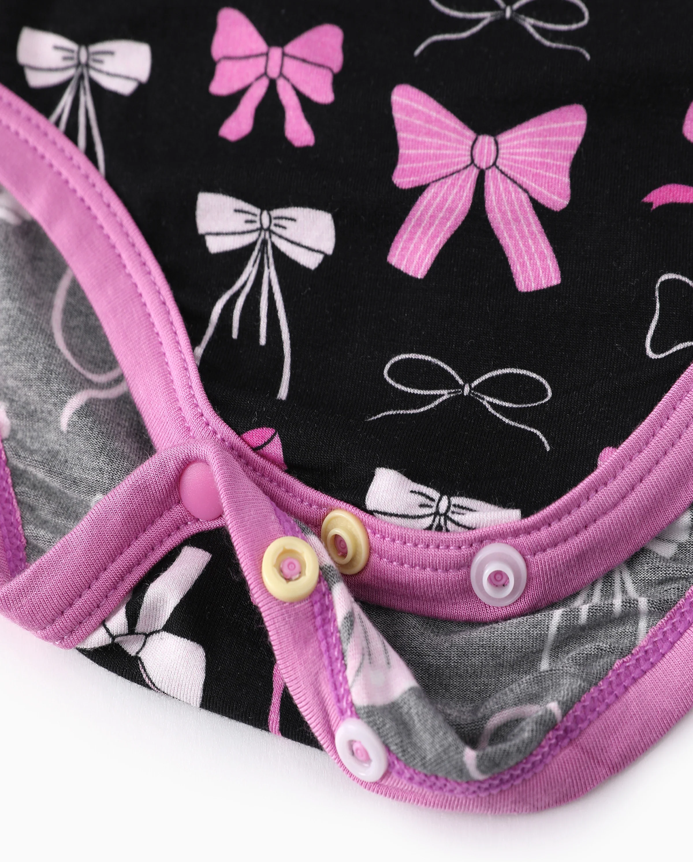Bamboo Baby Boy/Girl 1pc Allover Print Bodysuits Pink purple - Image 4