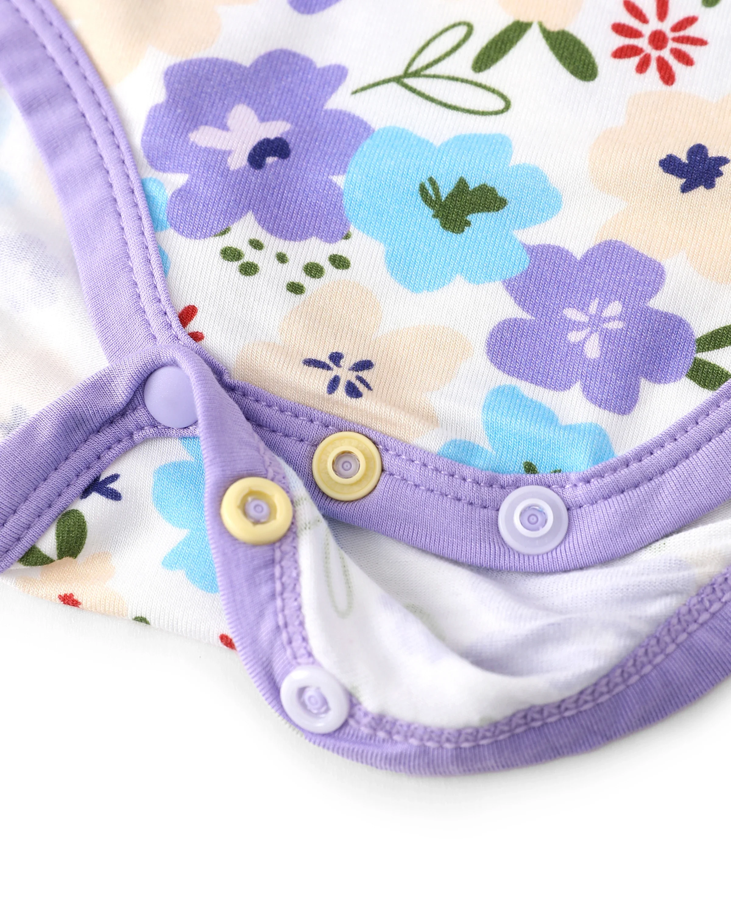 Bamboo Baby Boy/Girl 1pc Allover Print Bodysuits Purple - Image 4