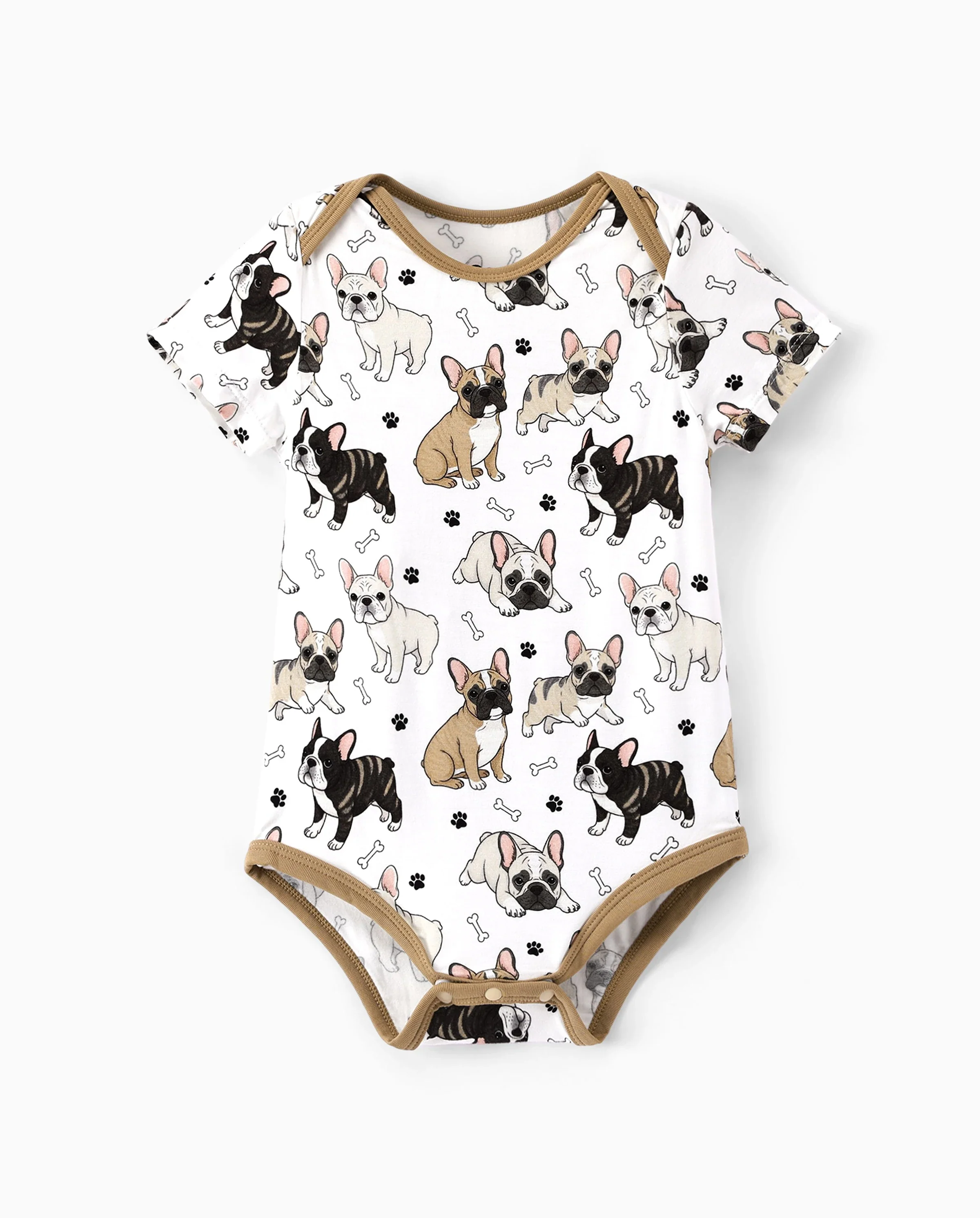 Bamboo Baby Boy/Girl 1pc Allover Print Bodysuits YellowBrown - Image 6