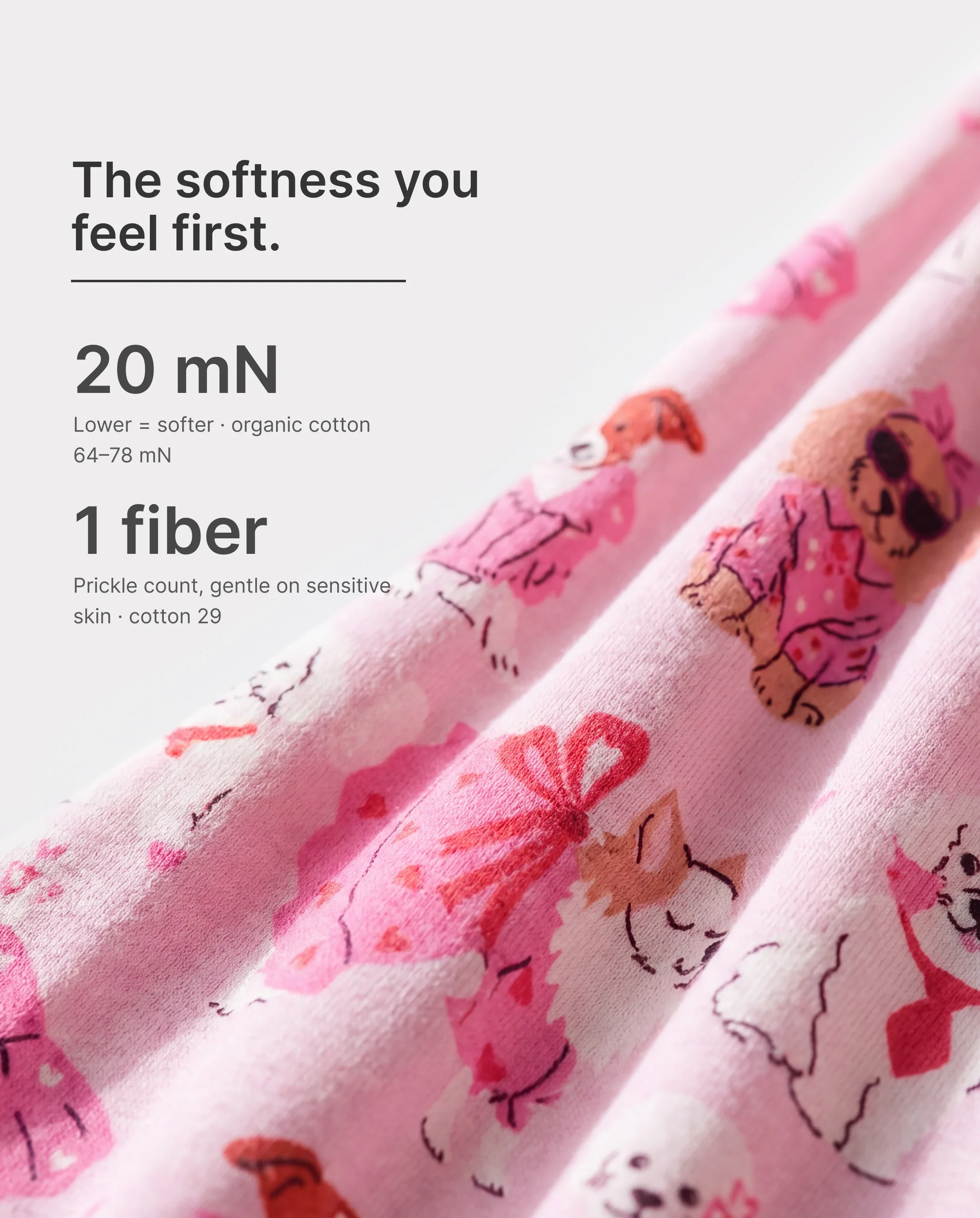 Bamboo Baby Boy/Girl 2-Pack Solid&Bee Printed 2-Way Zipper Anti Slip Footie Pink - Image 5