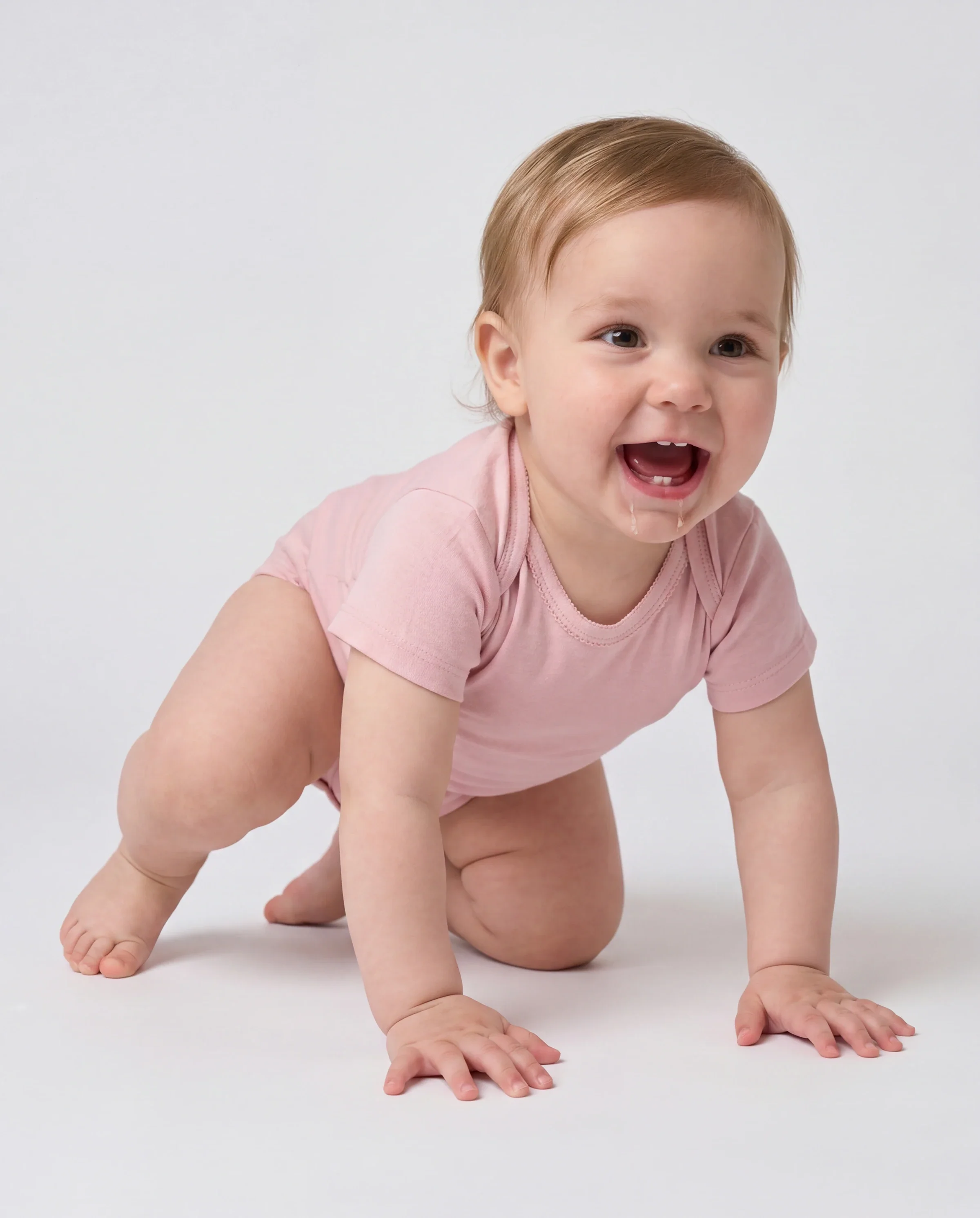 Bamboo Baby Boy/Girl 2-Pack Solid&Printed Rompers Set Pink - Image 4