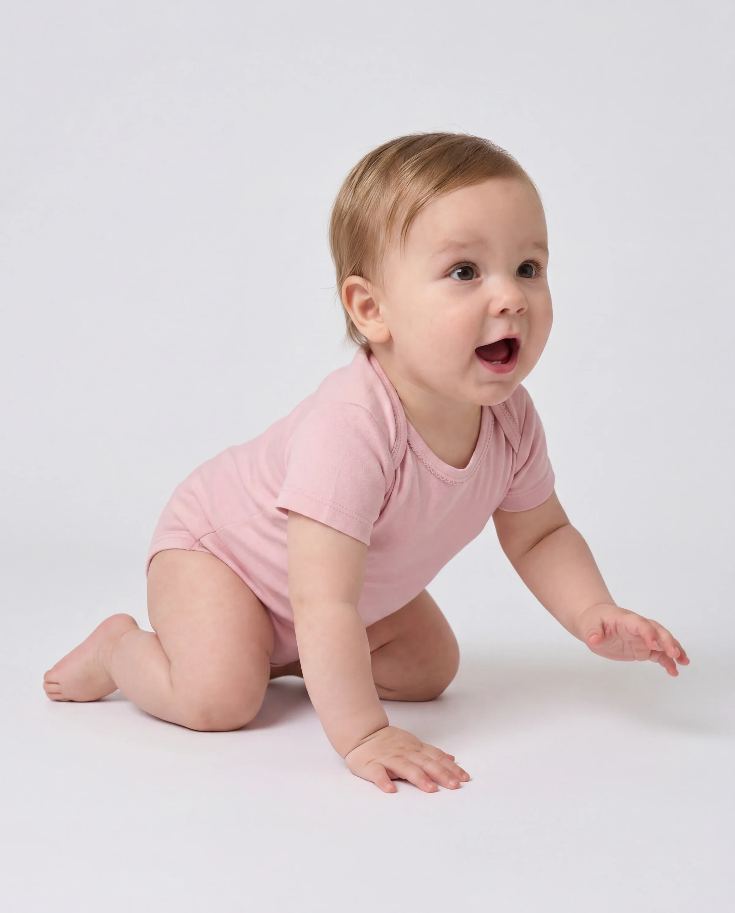 Bamboo Baby Boy/Girl 2-Pack Solid&Printed Rompers Set Pink - Image 5