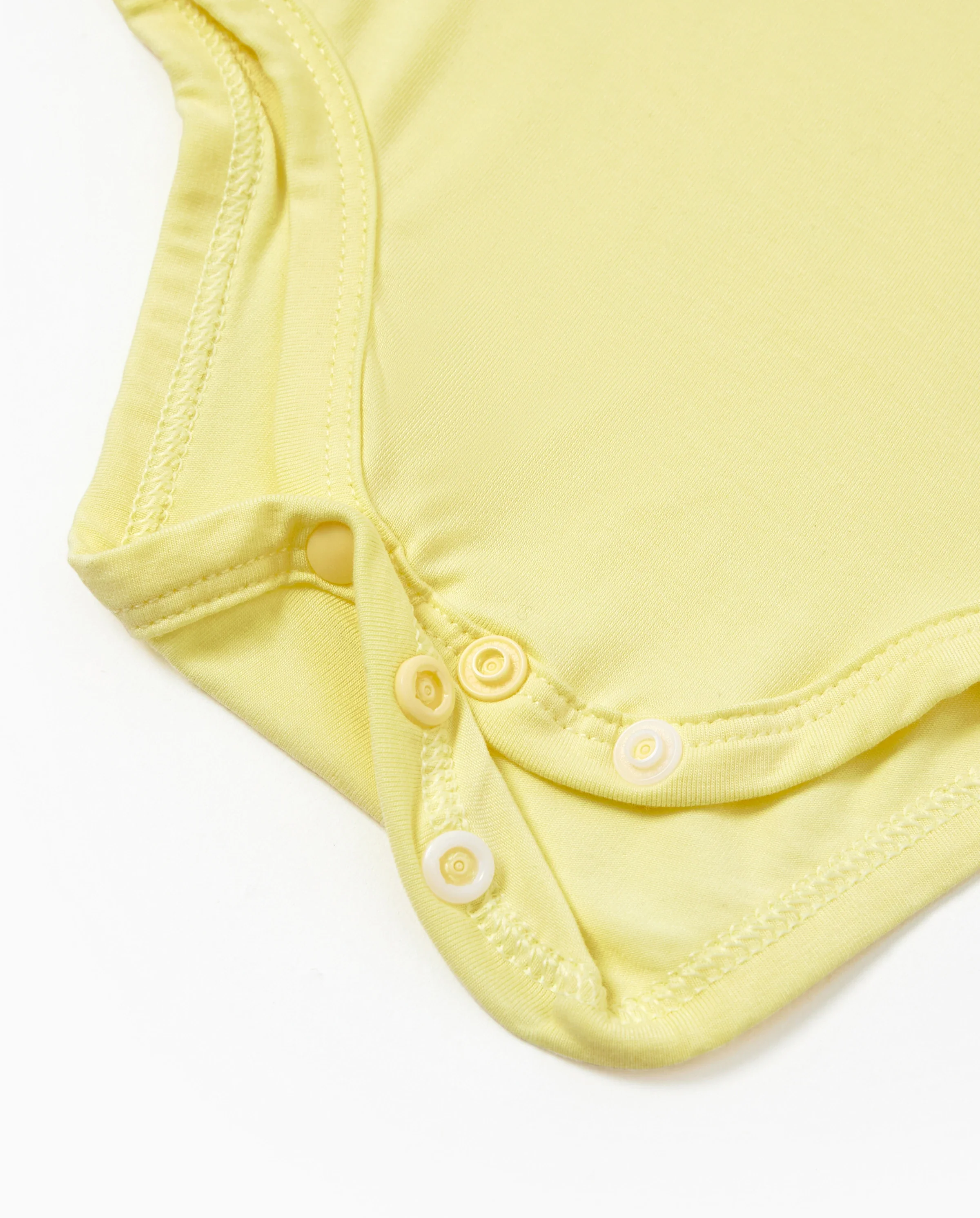 Bamboo Baby Boy/Girl 2-Pack Solid&Printed Rompers Set Yellow - Image 6