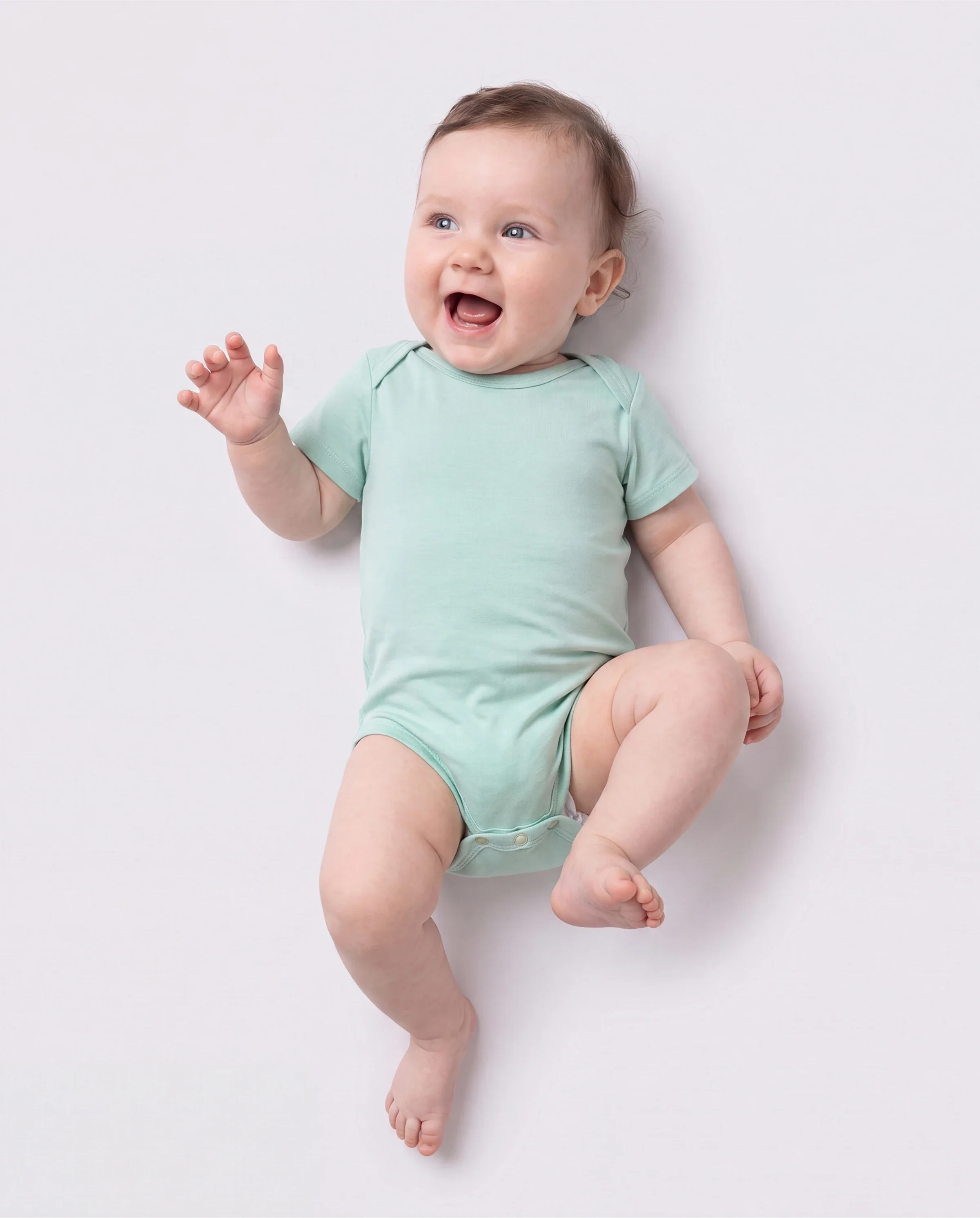 Bamboo Baby Boy/Girl Casual Romper Green - Image 3