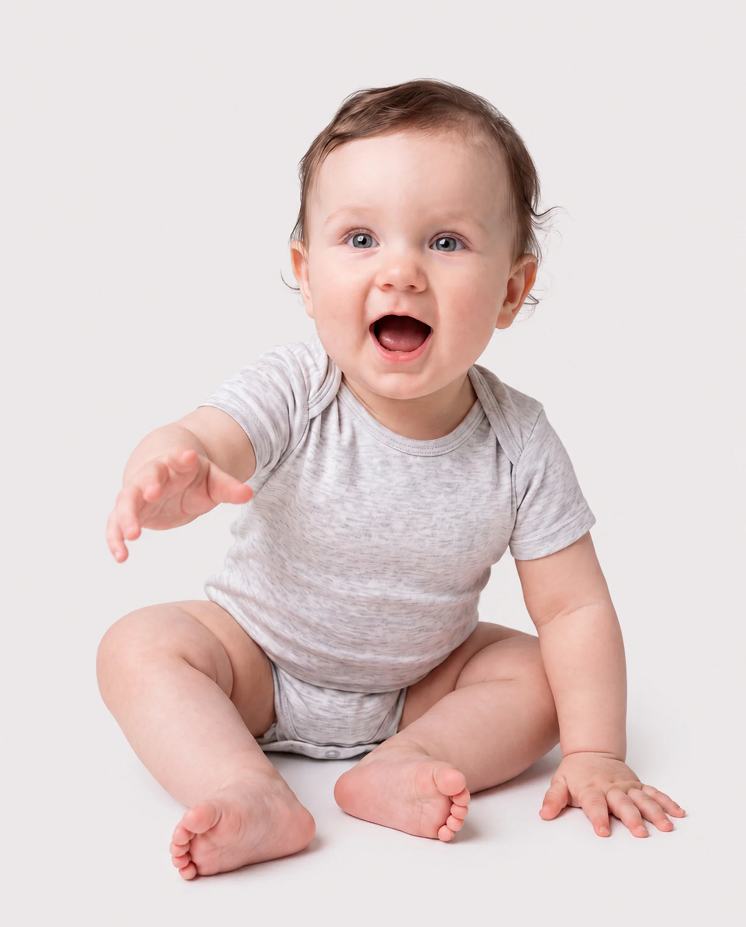 Bamboo Baby Boy/Girl Casual Romper Grey - Image 3