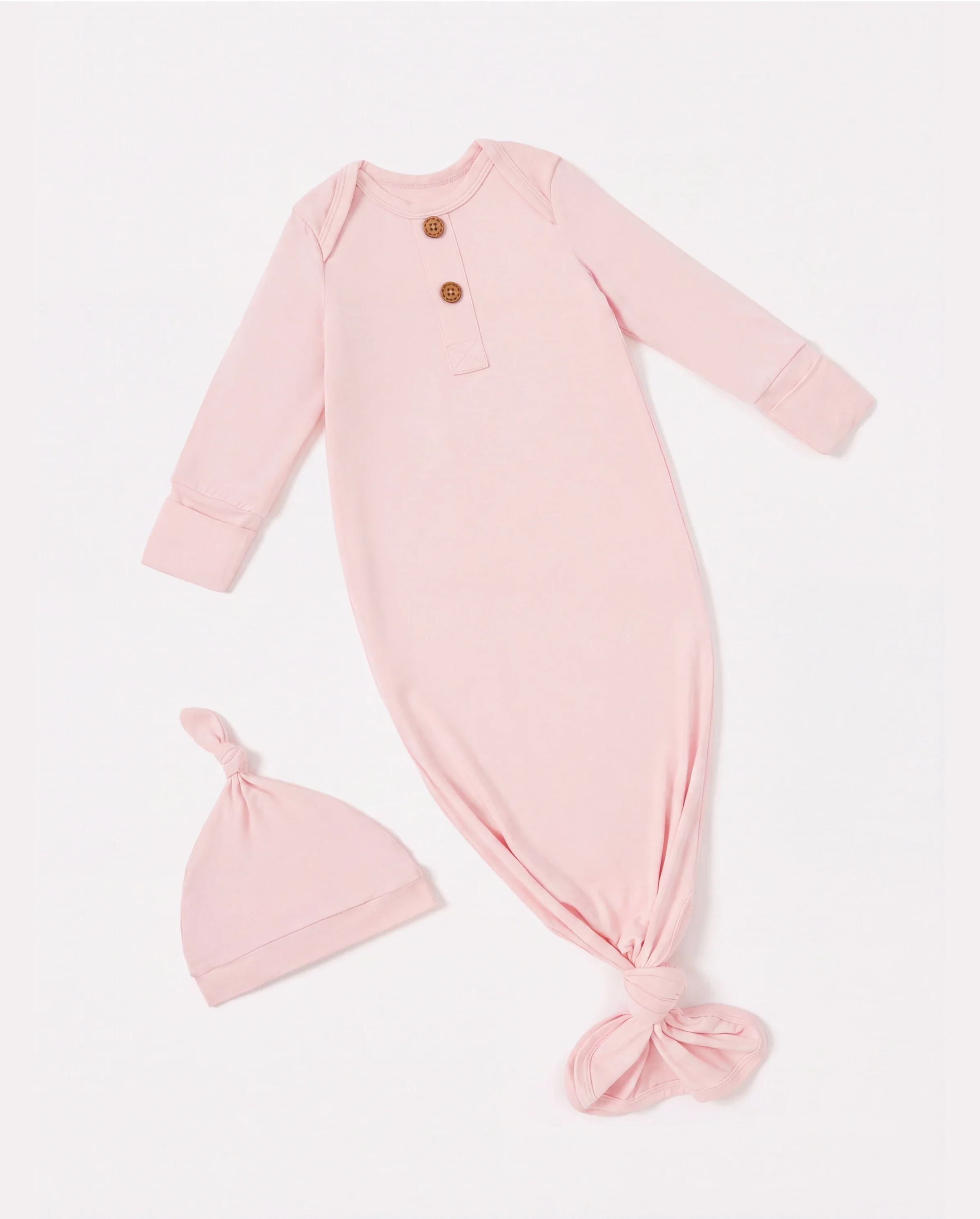 Bamboo Baby Boy/Girl Sleeping Bag Infant Gown with Hat Pink - Image 5