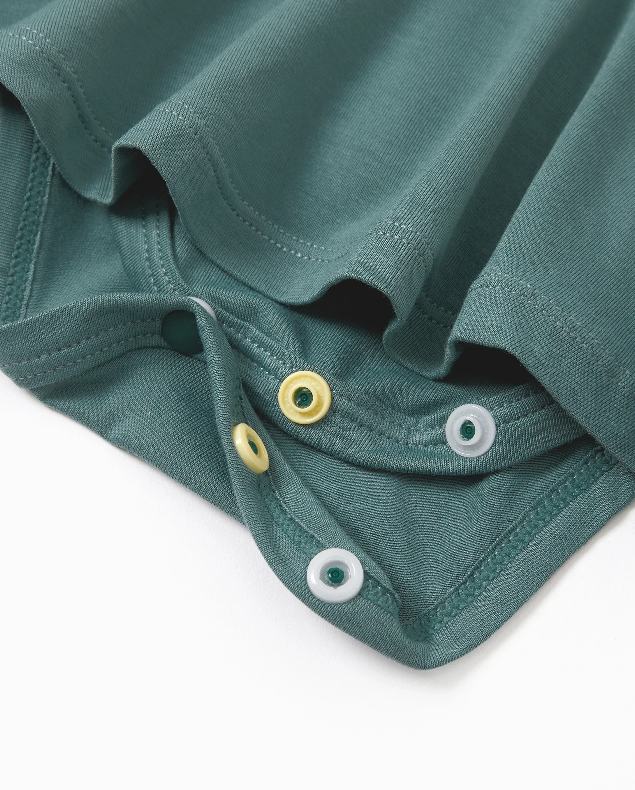 Bamboo Baby Girl Solid Color 3-Piece Rompers Set Green - Image 4