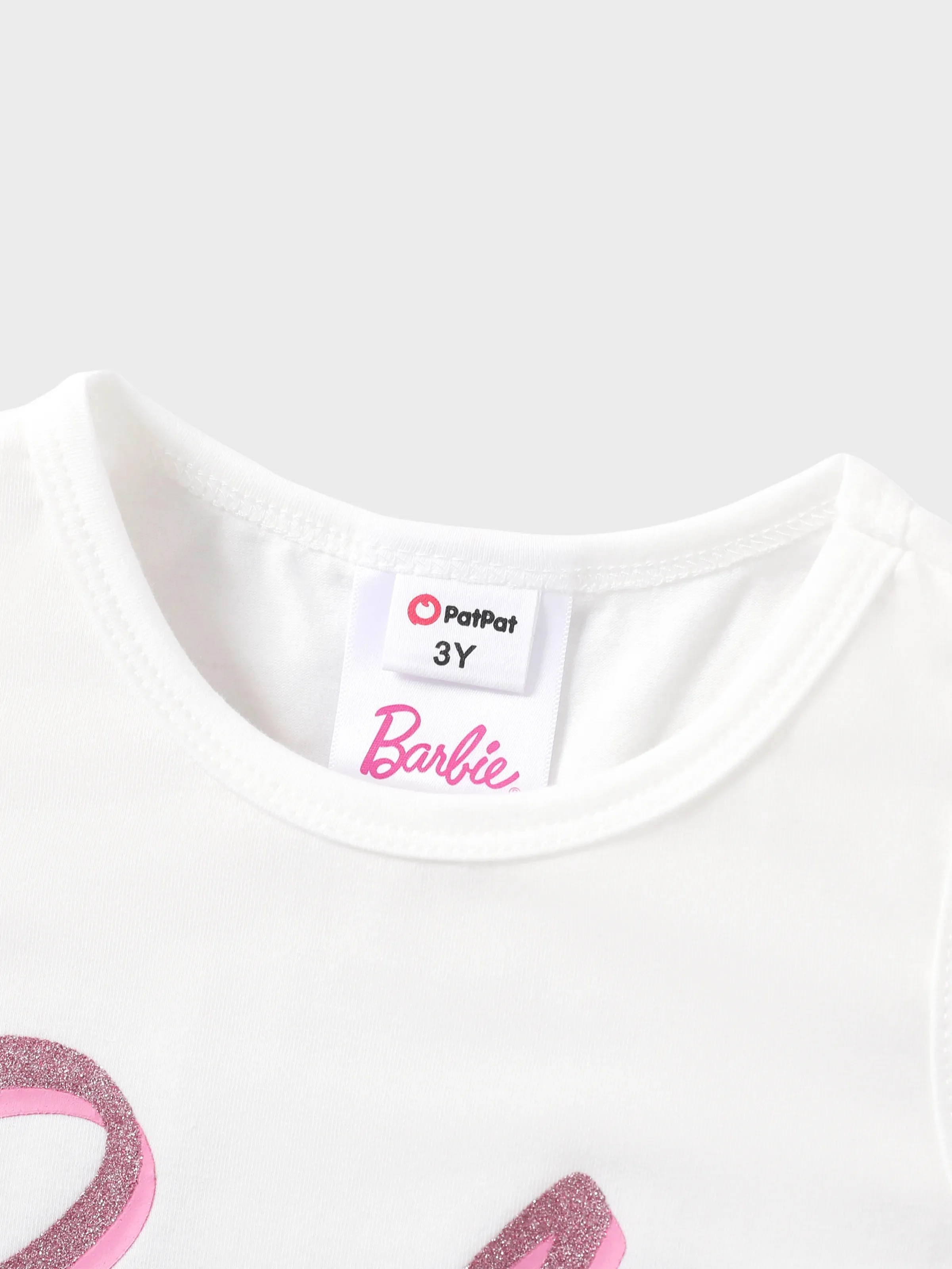 Barbie 2pcs Toddler/Kid Girl Alphabet Twist Tank Top with Pencil Skirt Set
PinkyWhite - Image 4