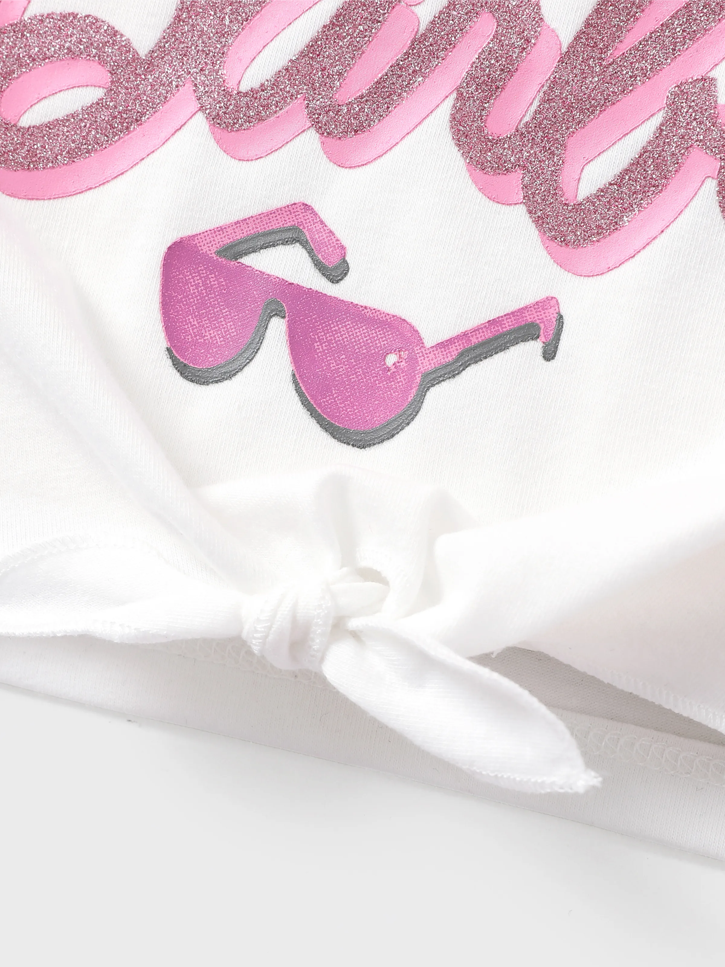 Barbie 2pcs Toddler/Kid Girl Alphabet Twist Tank Top with Pencil Skirt Set
PinkyWhite - Image 5