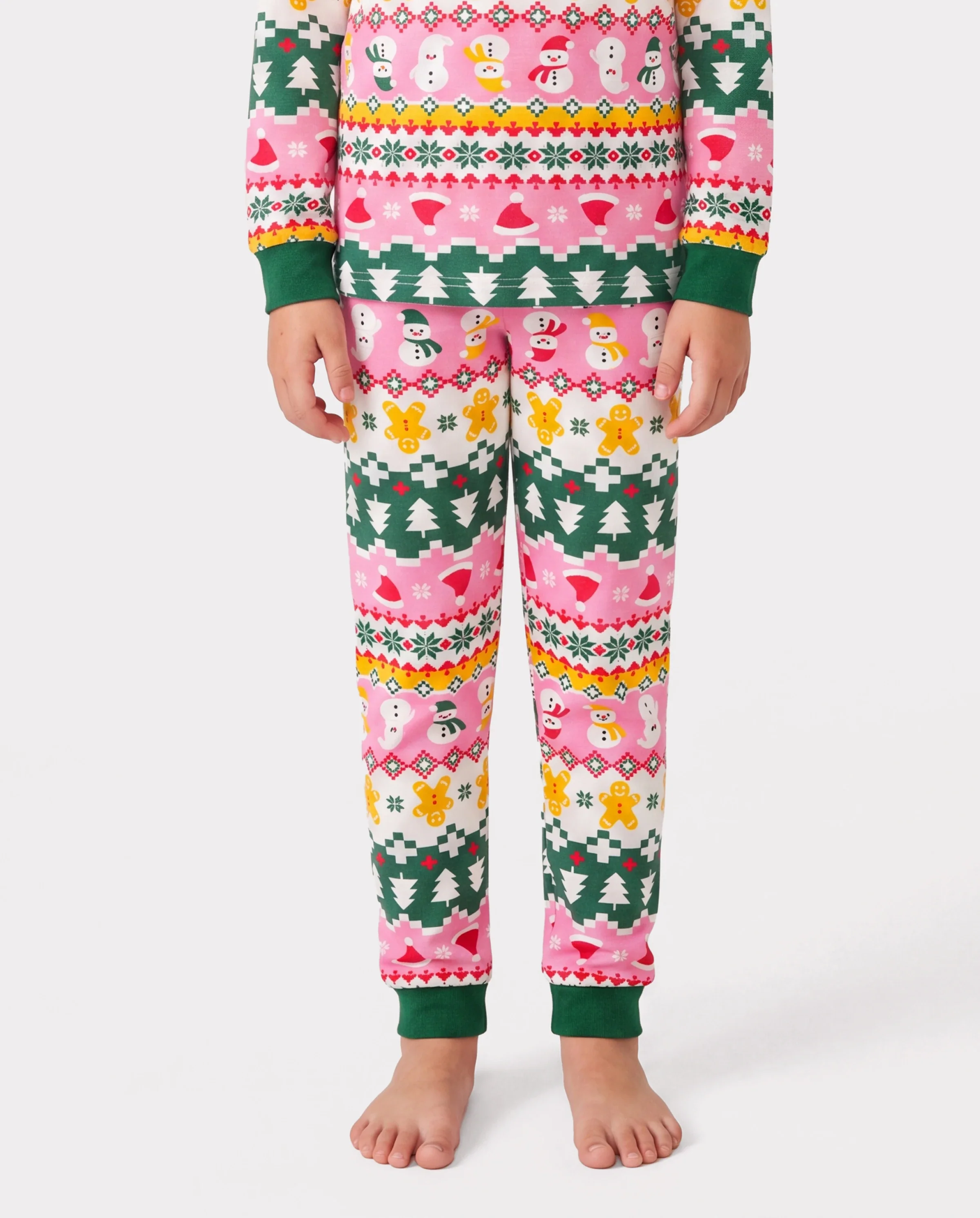 Christmas / Halloween Pajama 2-Piece Upgraded Thick Bamboo Pajama Set With Childlike Print for Toddler / Kids Girl (Snug-Fitting) Multi-color - Image 4