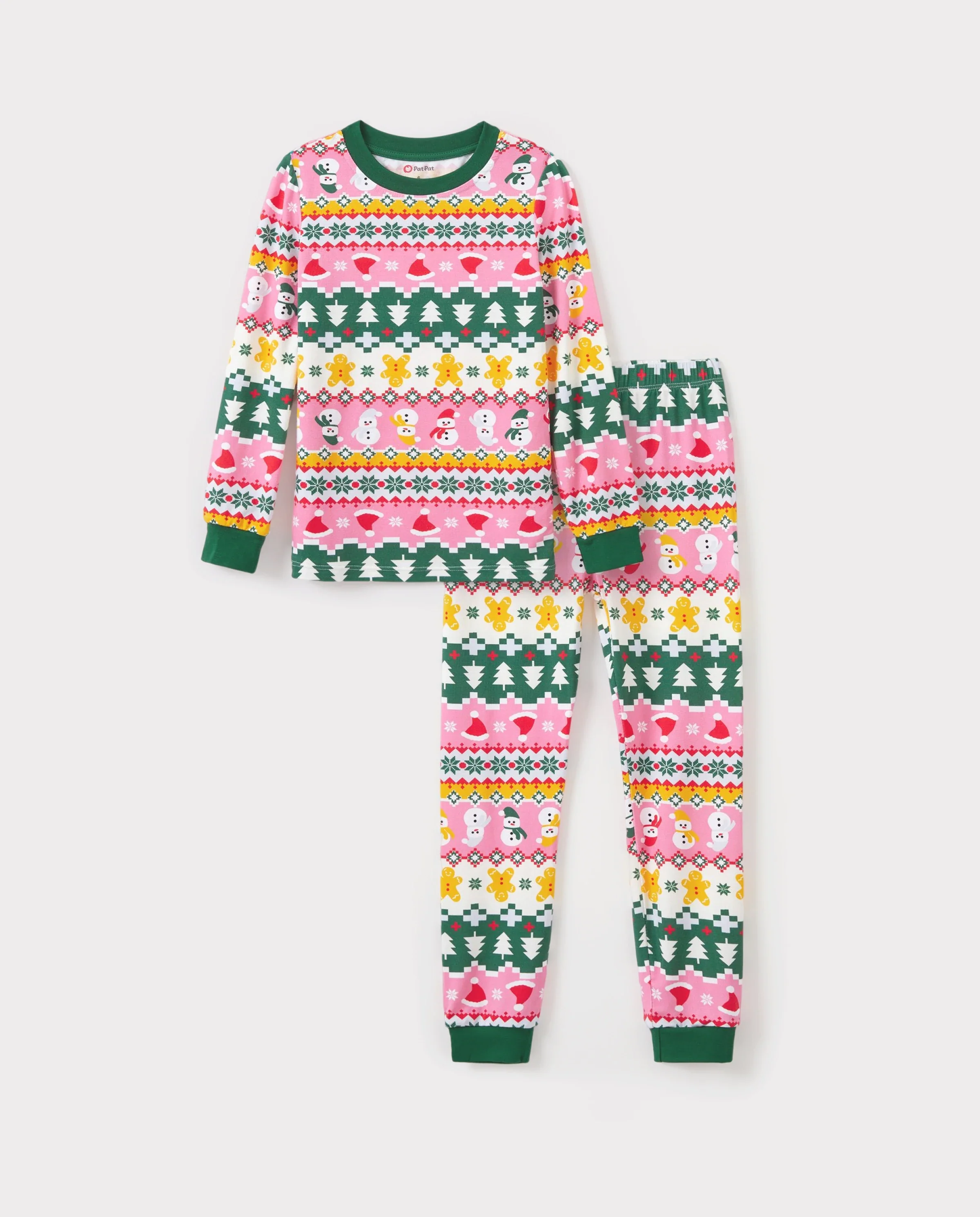 Christmas / Halloween Pajama 2-Piece Upgraded Thick Bamboo Pajama Set With Childlike Print for Toddler / Kids Girl (Snug-Fitting) Multi-color - Image 6
