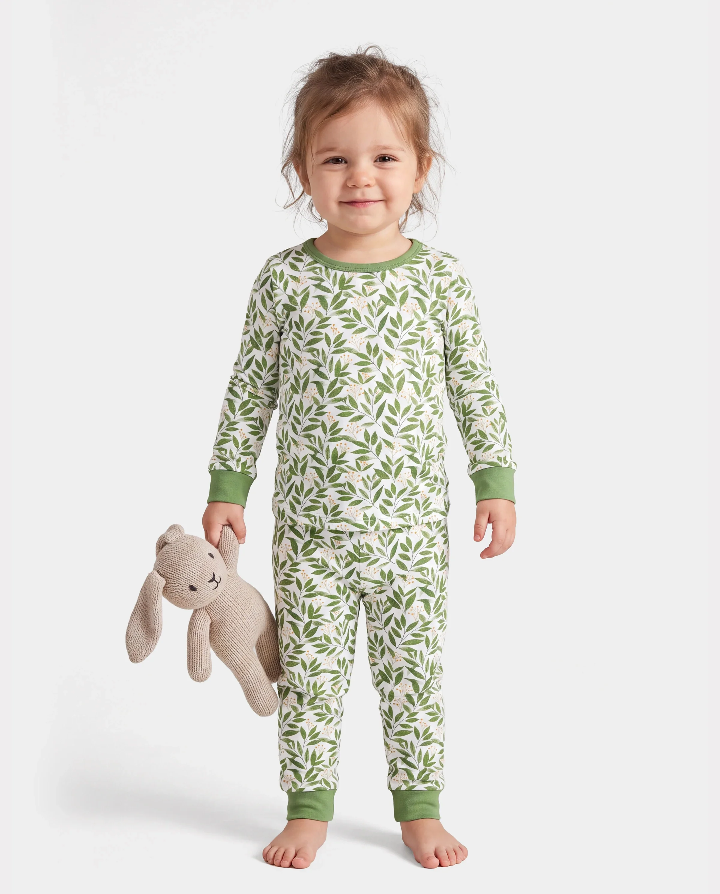 Christmas / Halloween Pajama 2-piece Bamboo Pajamas Set With Childlike Print for Baby / Toddler( Snug-Fitting) Green