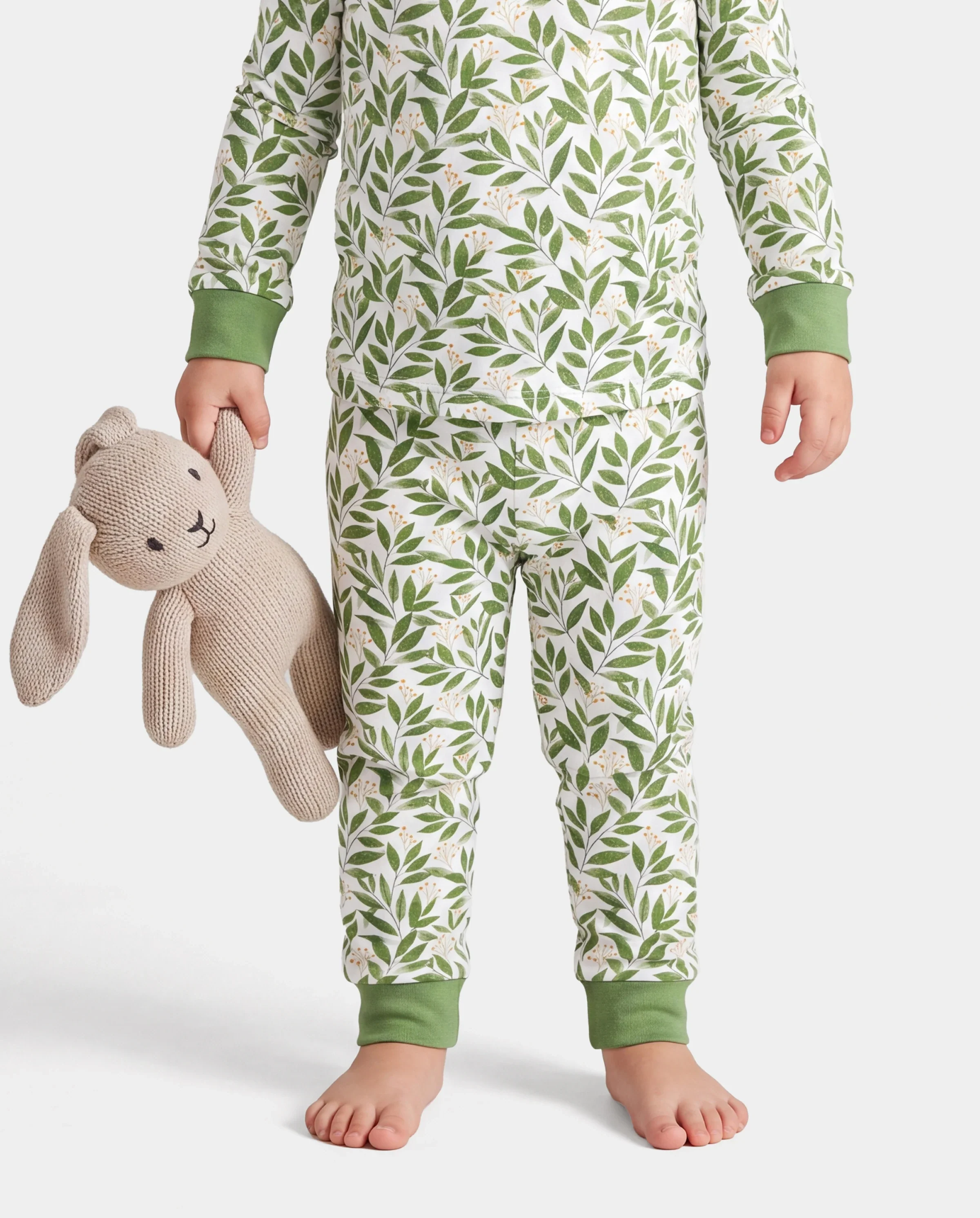 Christmas / Halloween Pajama 2-piece Bamboo Pajamas Set With Childlike Print for Baby / Toddler( Snug-Fitting) Green - Image 4