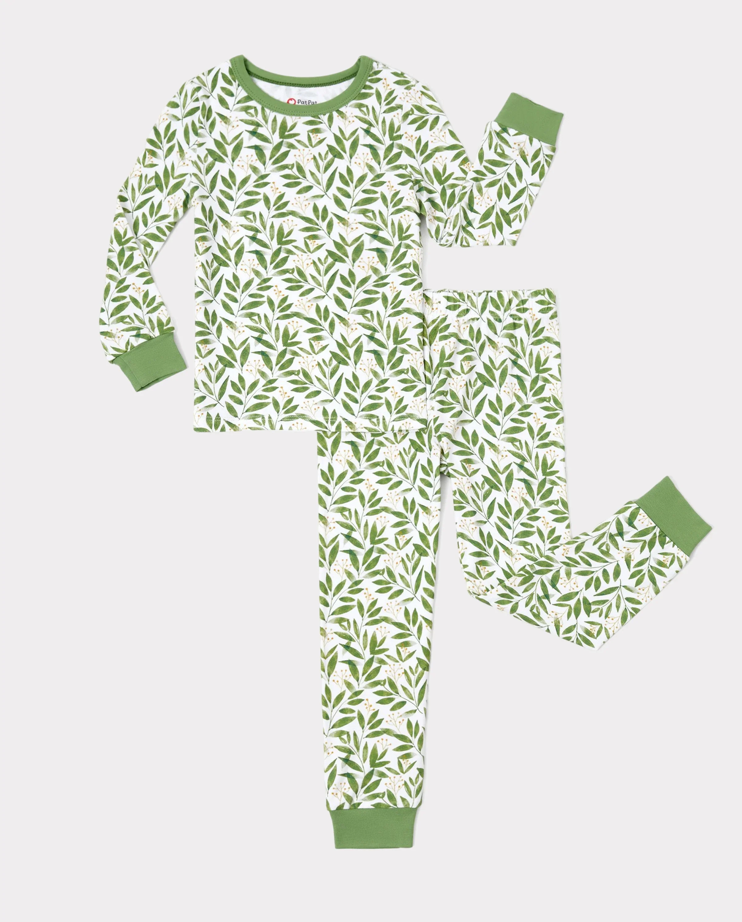 Christmas / Halloween Pajama 2-piece Bamboo Pajamas Set With Childlike Print for Baby / Toddler( Snug-Fitting) Green - Image 6