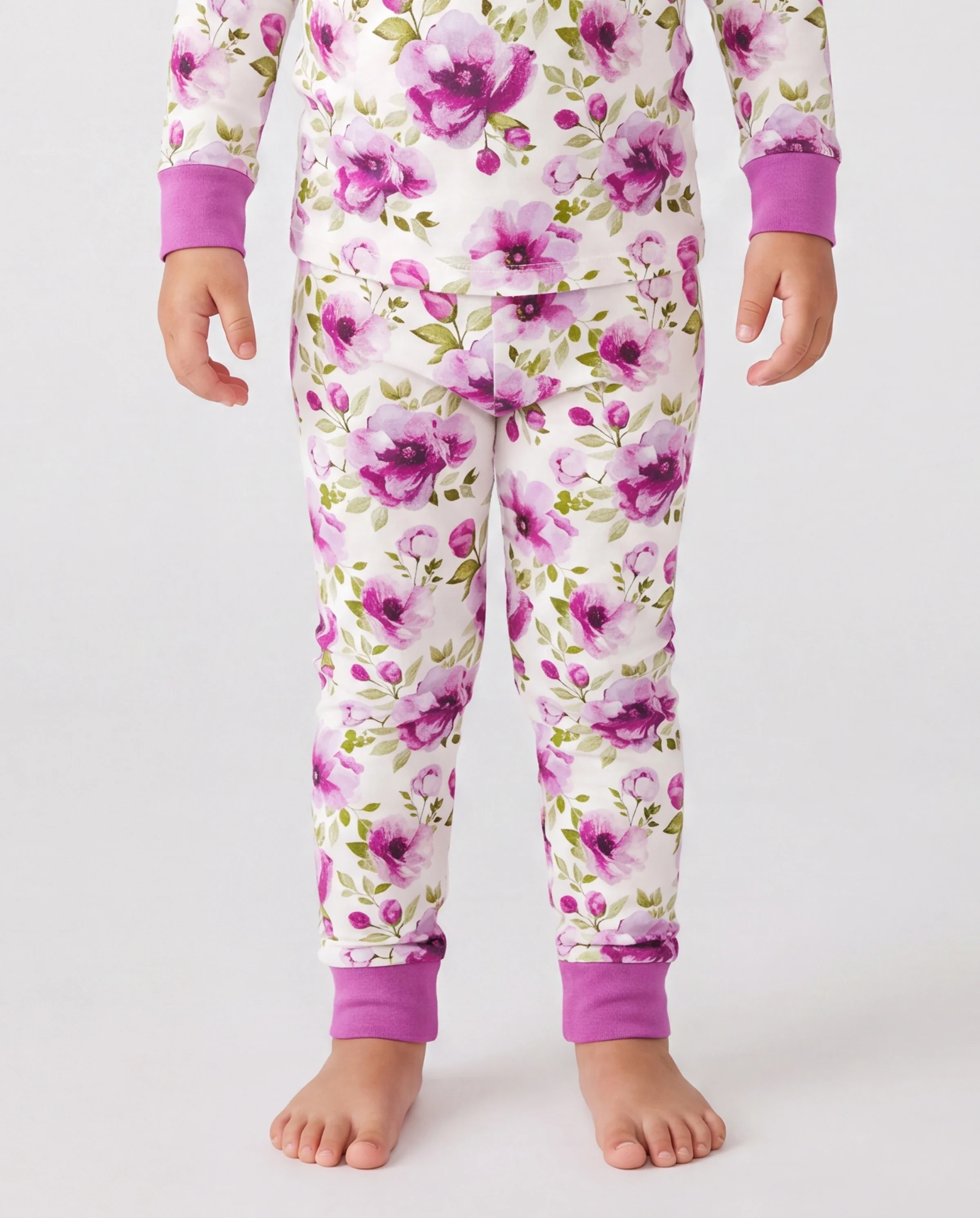 Christmas / Halloween Pajama 2-piece Bamboo Pajamas Set With Childlike Print for Baby / Toddler( Snug-Fitting) Light Purple - Image 4