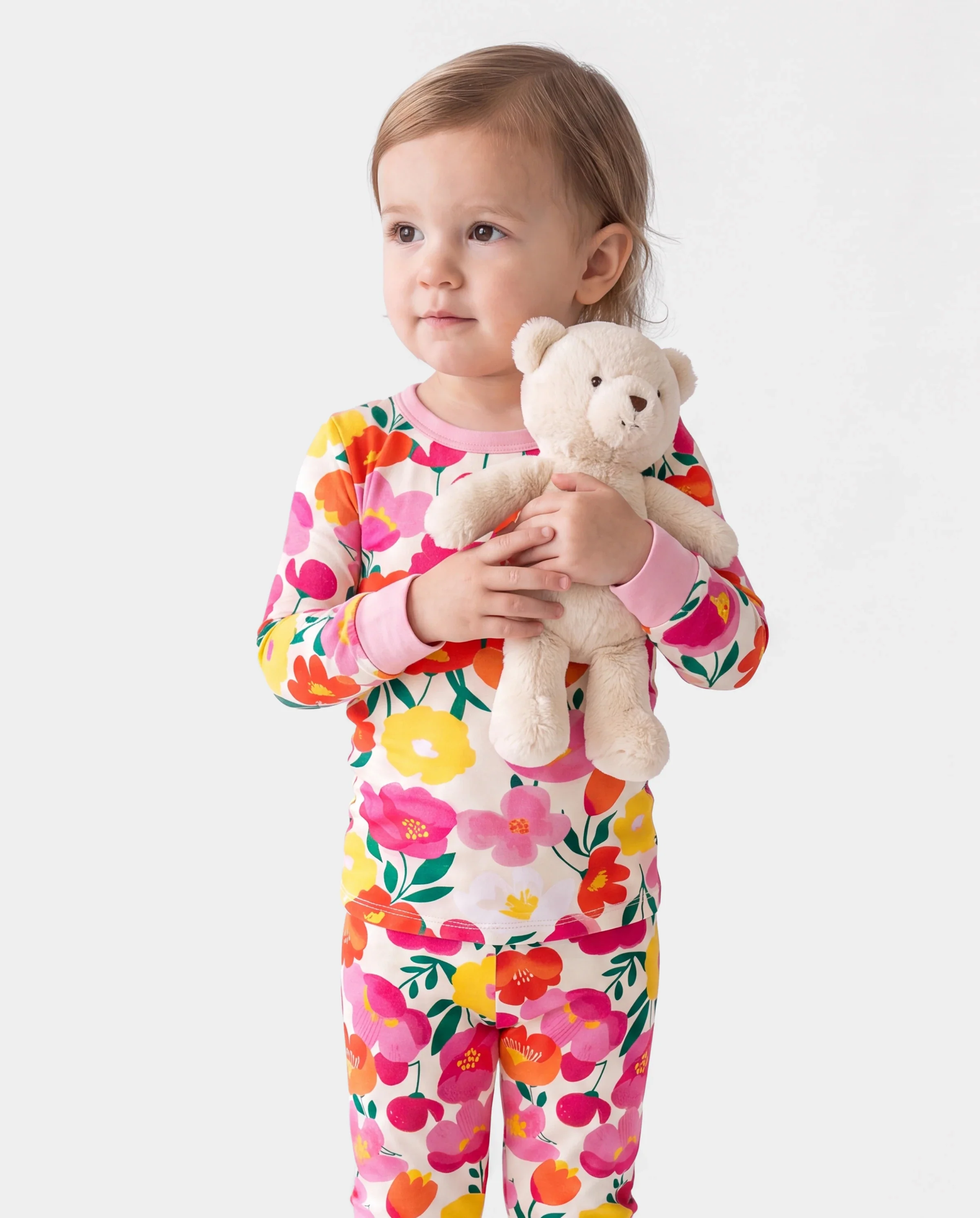 Christmas / Halloween Pajama 2-piece Bamboo Pajamas Set With Childlike Print for Baby / Toddler( Snug-Fitting) Pink