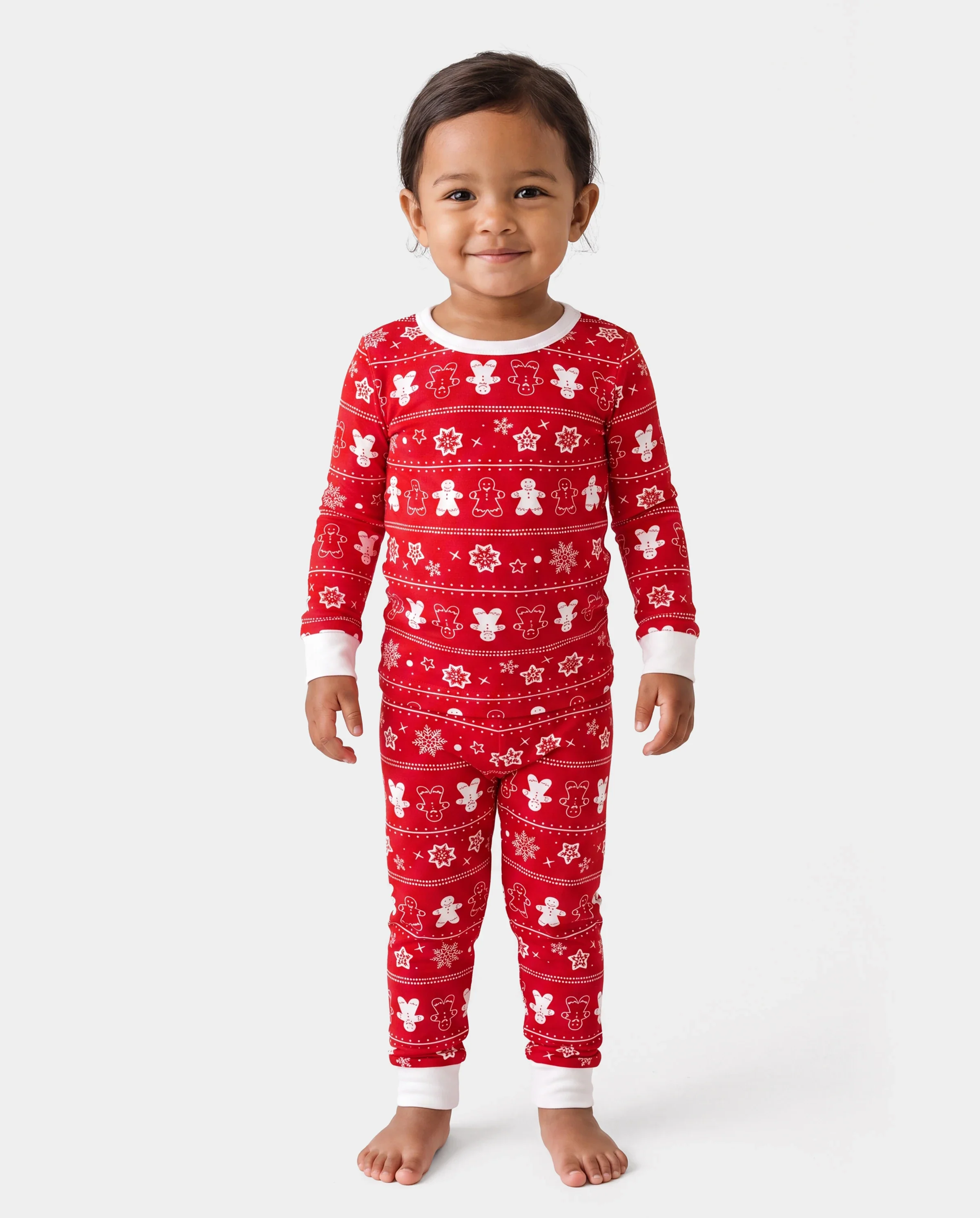 Christmas / Halloween Pajama 2-piece Bamboo Pajamas Set With Childlike Print for Baby / Toddler( Snug-Fitting) Red