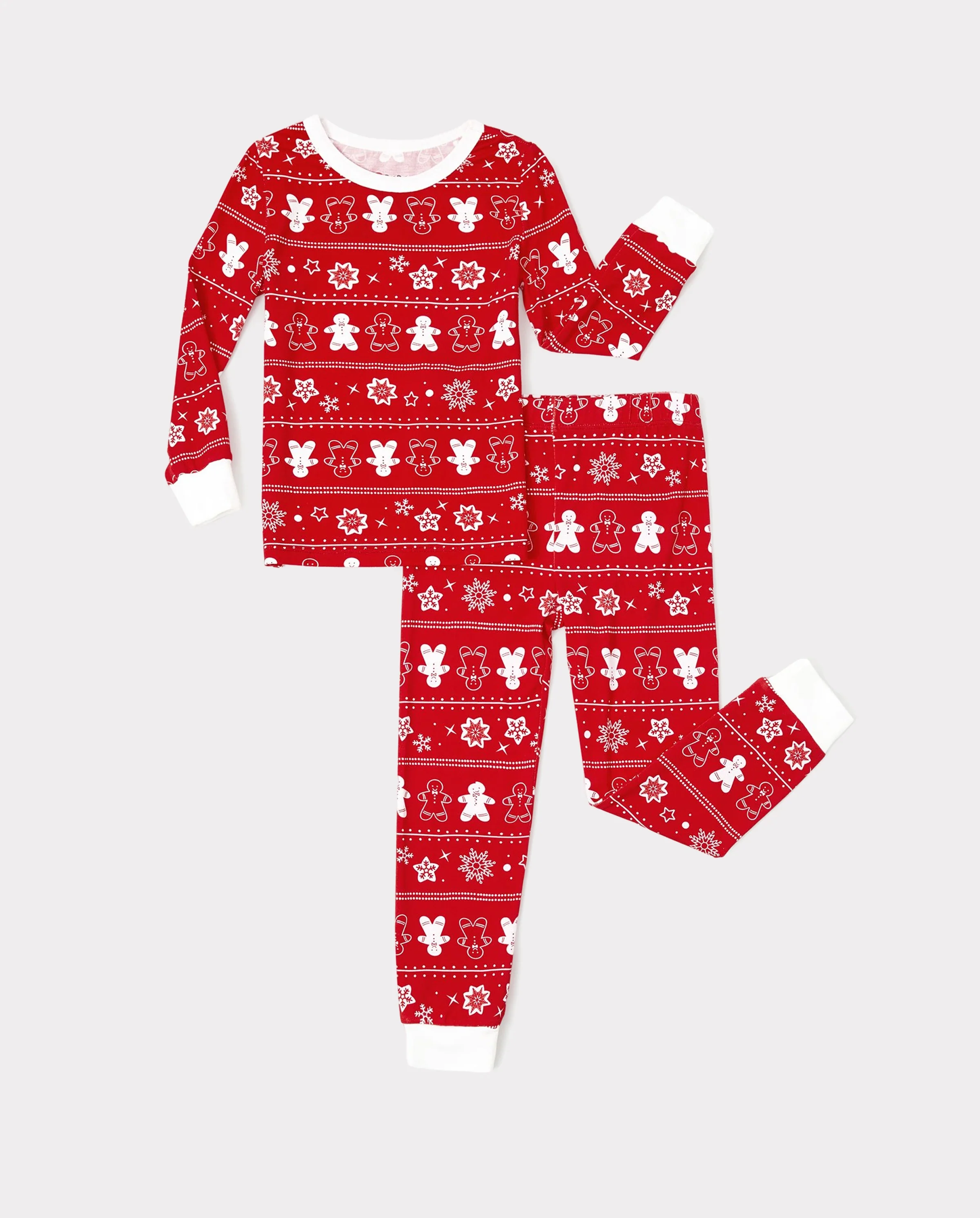 Christmas / Halloween Pajama 2-piece Bamboo Pajamas Set With Childlike Print for Baby / Toddler( Snug-Fitting) Red - Image 6