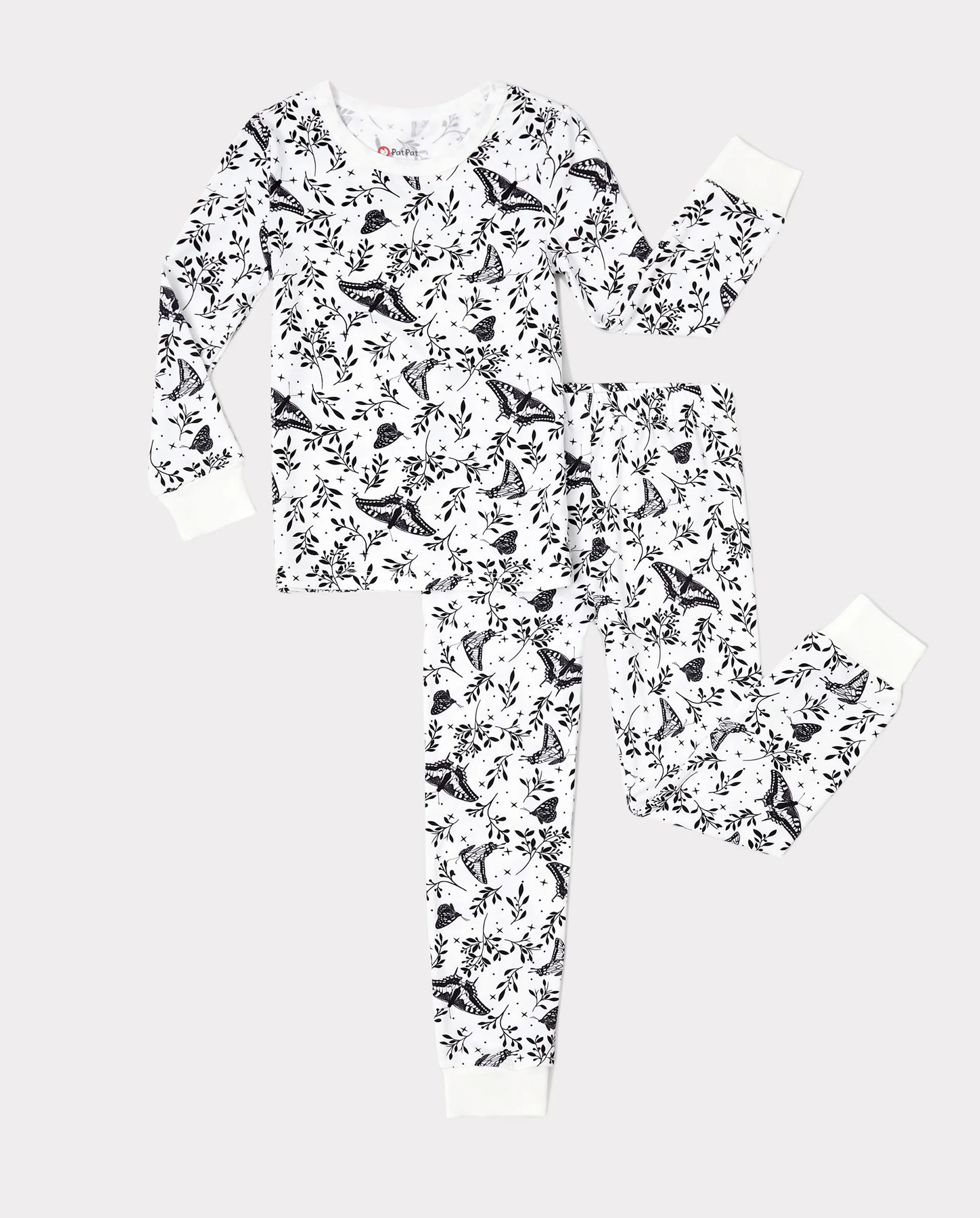 Christmas / Halloween Pajama 2-piece Bamboo Pajamas Set With Childlike Print for Baby / Toddler( Snug-Fitting) White - Image 6