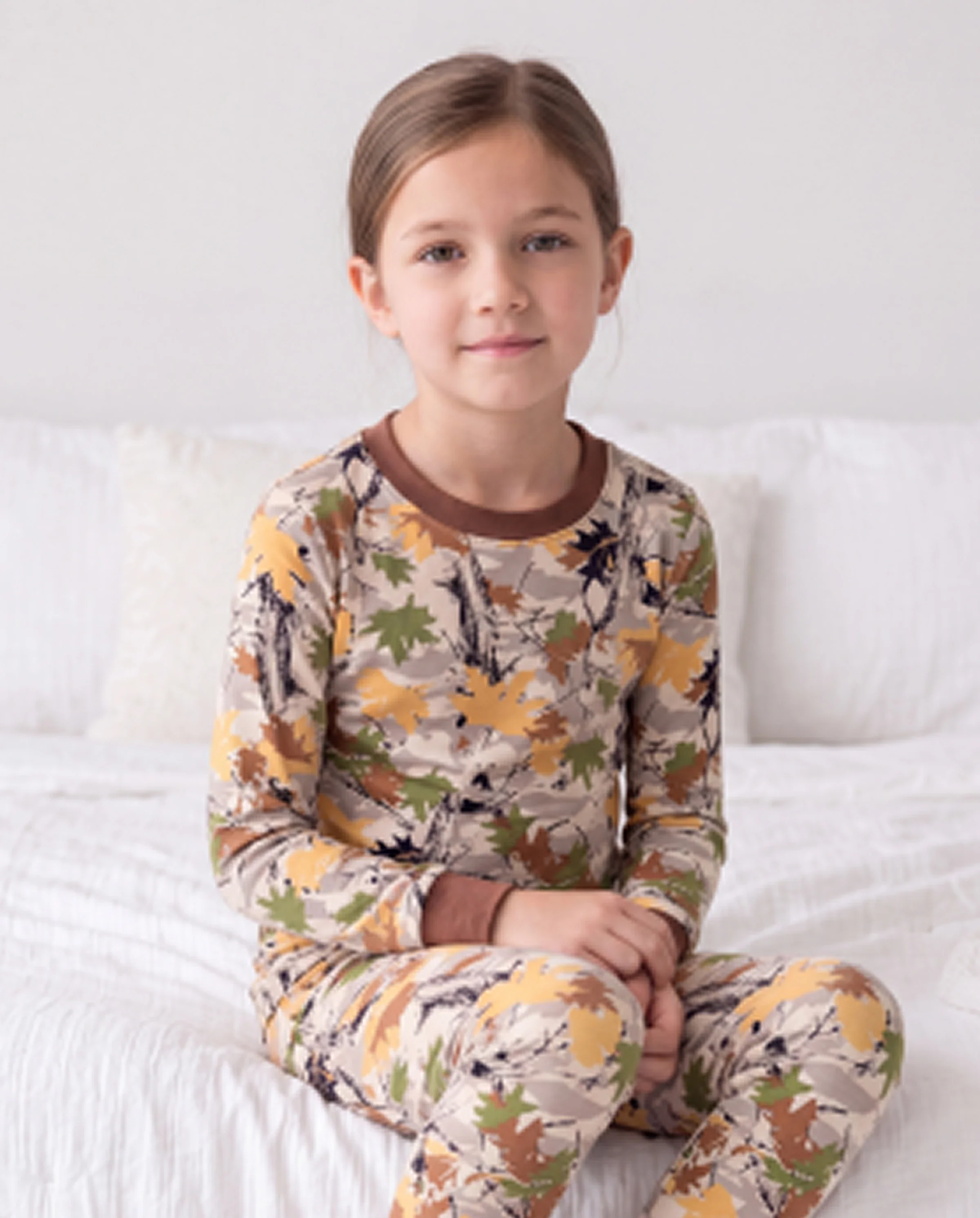 Christmas / Halloween Pajamas 2-piece Bamboo Pajamas Set With Playful Print for Toddler / Kids ( Snug-Fitting) Brown - Image 2