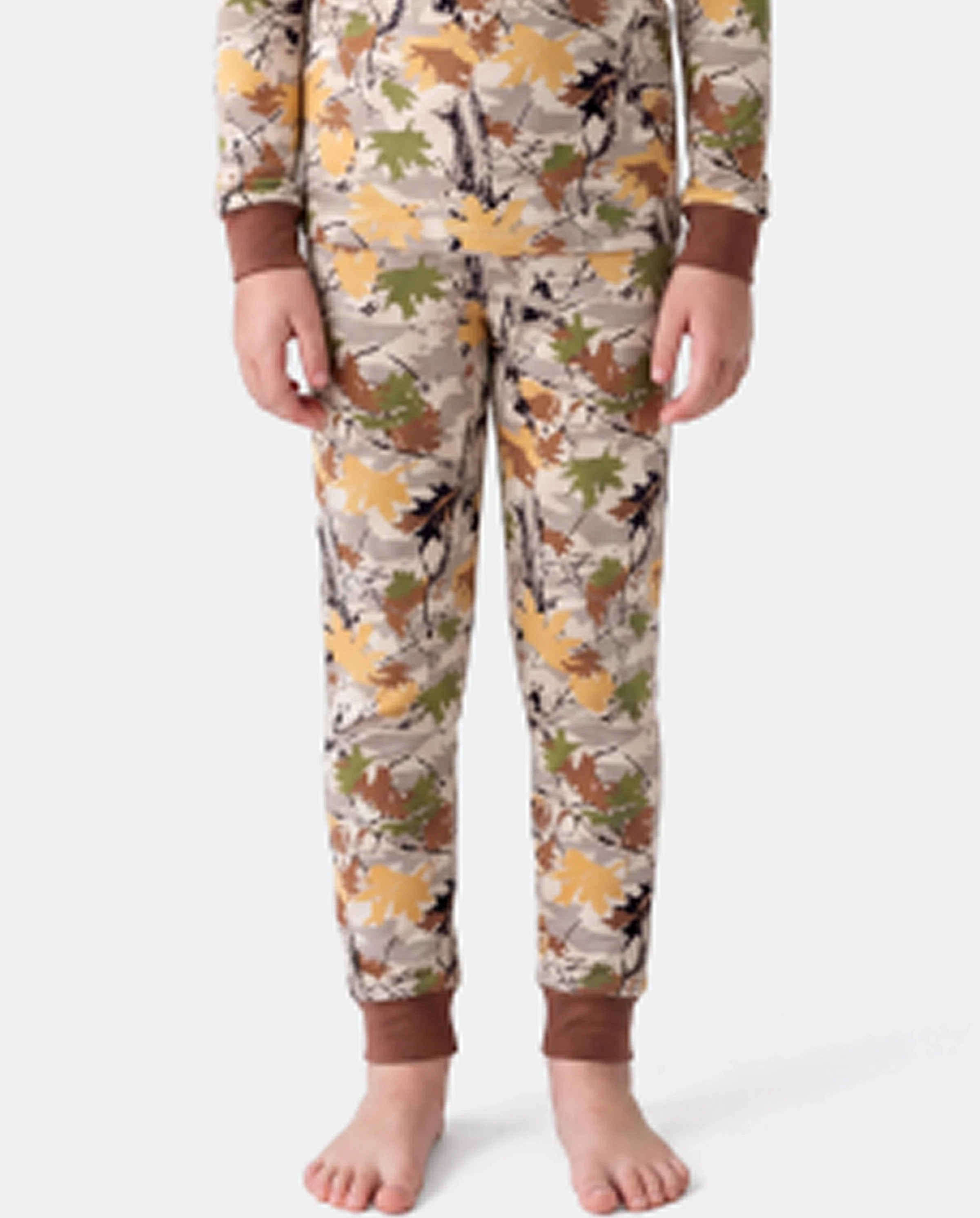 Christmas / Halloween Pajamas 2-piece Bamboo Pajamas Set With Playful Print for Toddler / Kids ( Snug-Fitting) Brown - Image 4