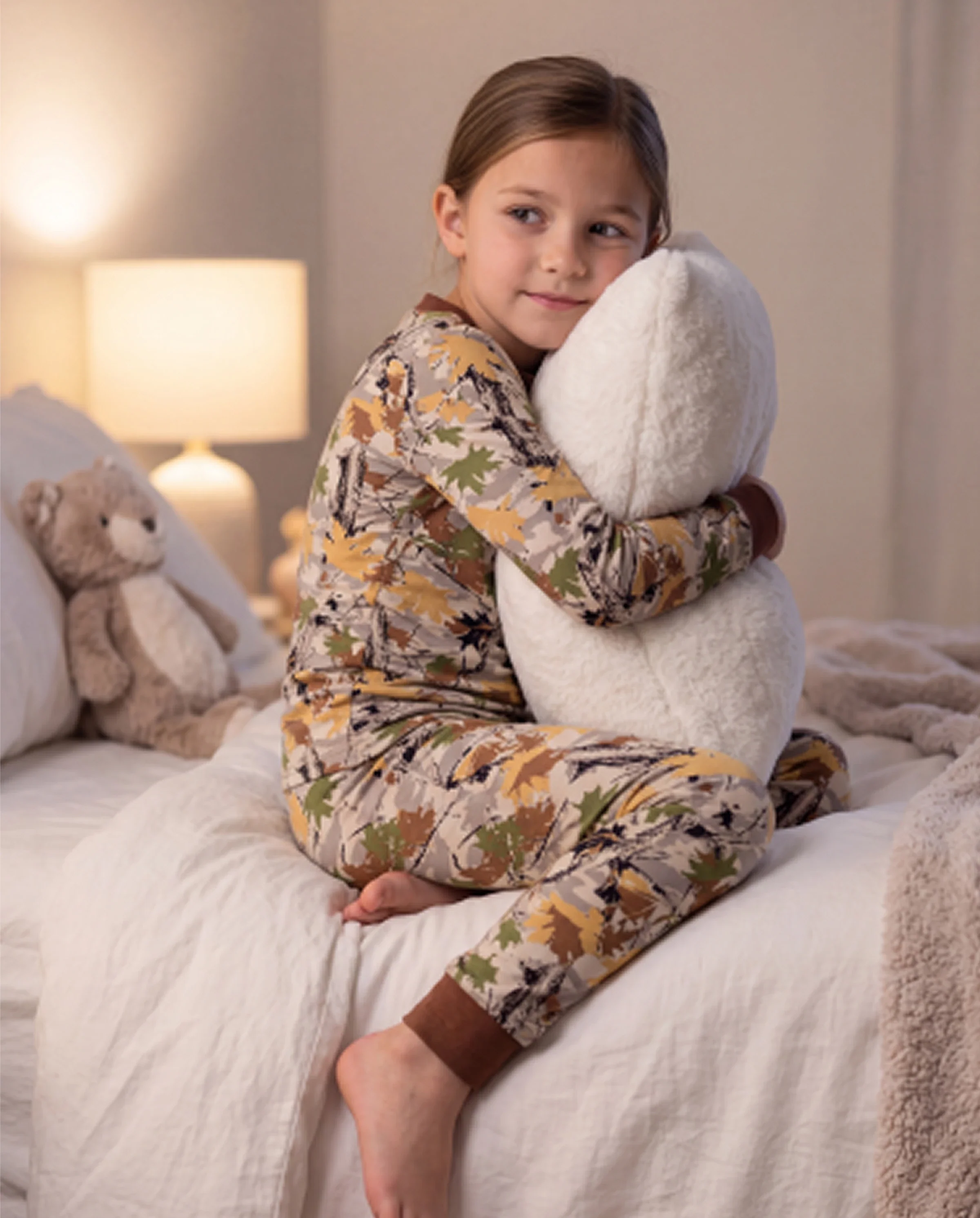 Christmas / Halloween Pajamas 2-piece Bamboo Pajamas Set With Playful Print for Toddler / Kids ( Snug-Fitting) Brown - Image 7