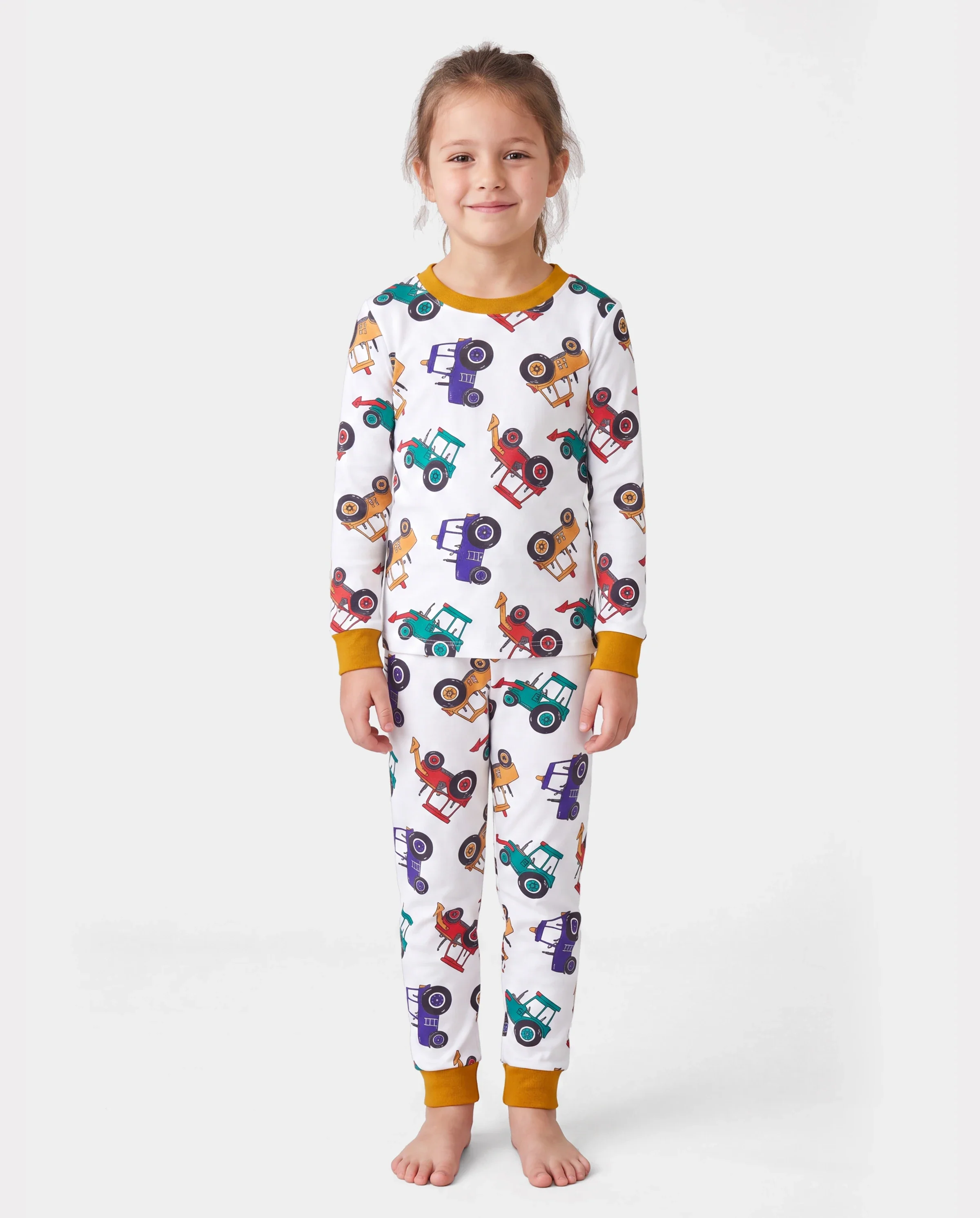 Christmas / Halloween Pajamas 2-piece Bamboo Pajamas Set With Playful Print for Toddler / Kids ( Snug-Fitting) Yellow - Image 3