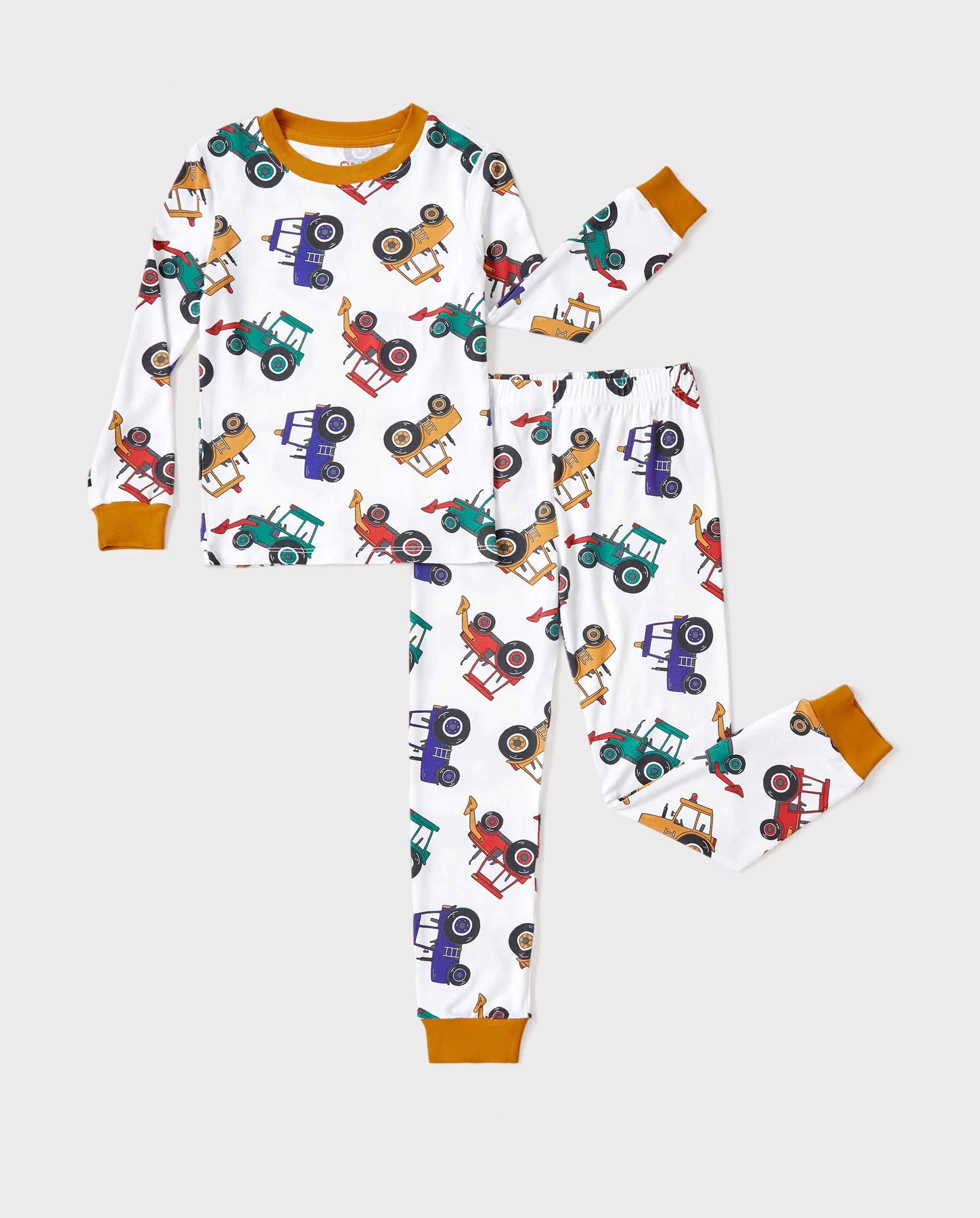 Christmas / Halloween Pajamas 2-piece Bamboo Pajamas Set With Playful Print for Toddler / Kids ( Snug-Fitting) Yellow - Image 6